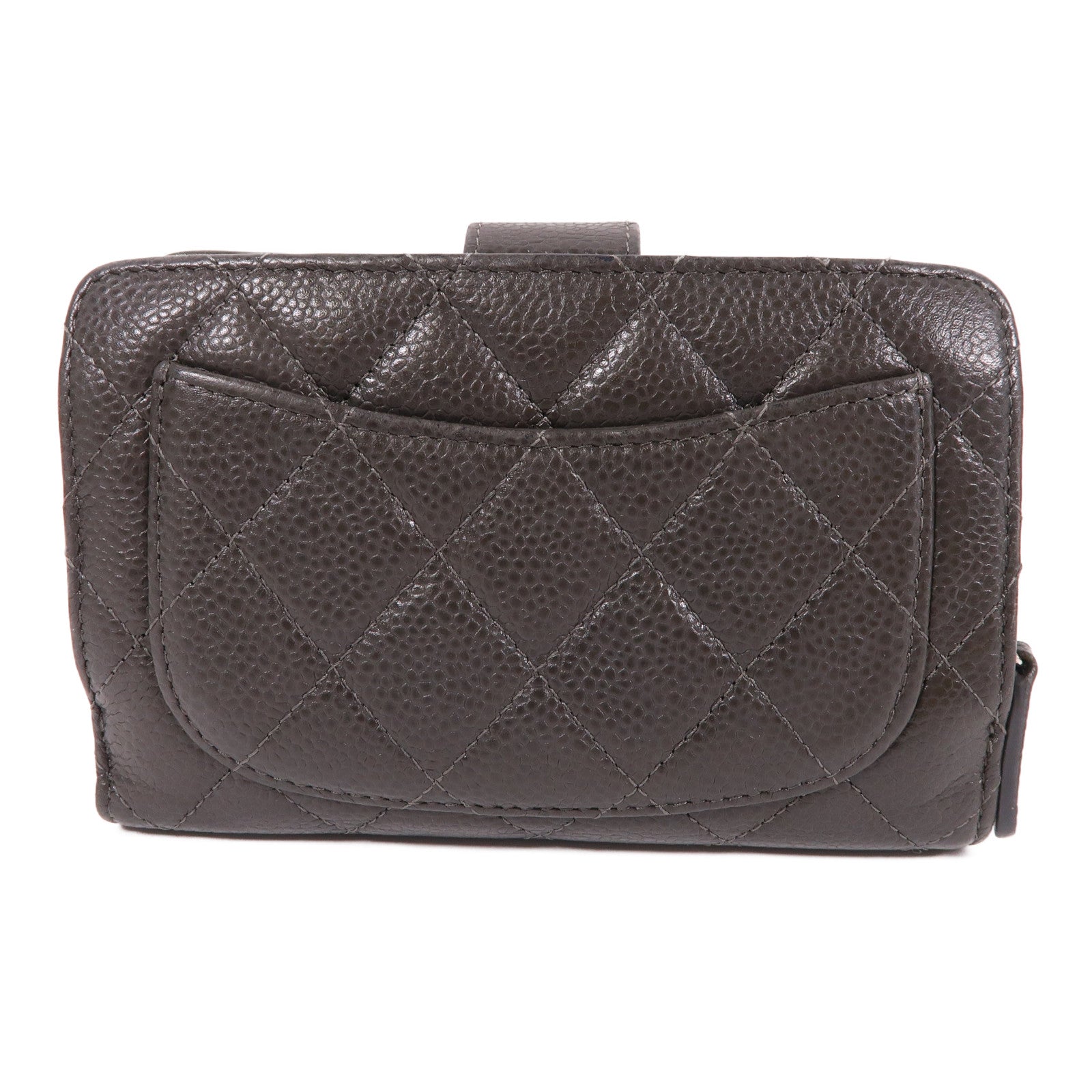 CHANEL 牛皮皮革Wallet銀扣錢包