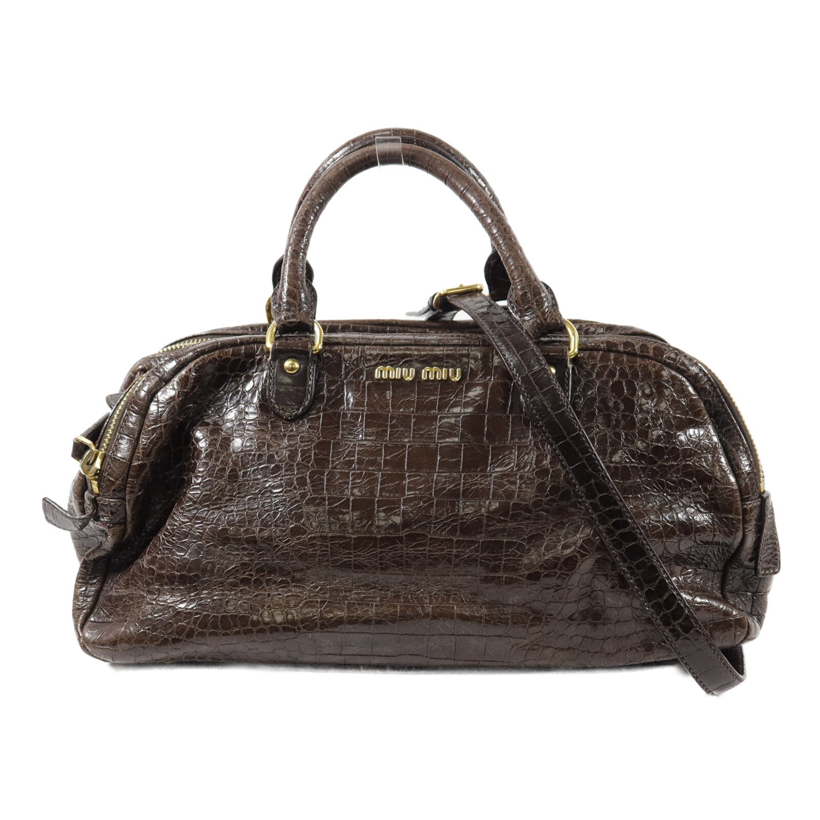 Miu Miu 牛皮皮革2 Way Shoulder手挽肩背兩用袋