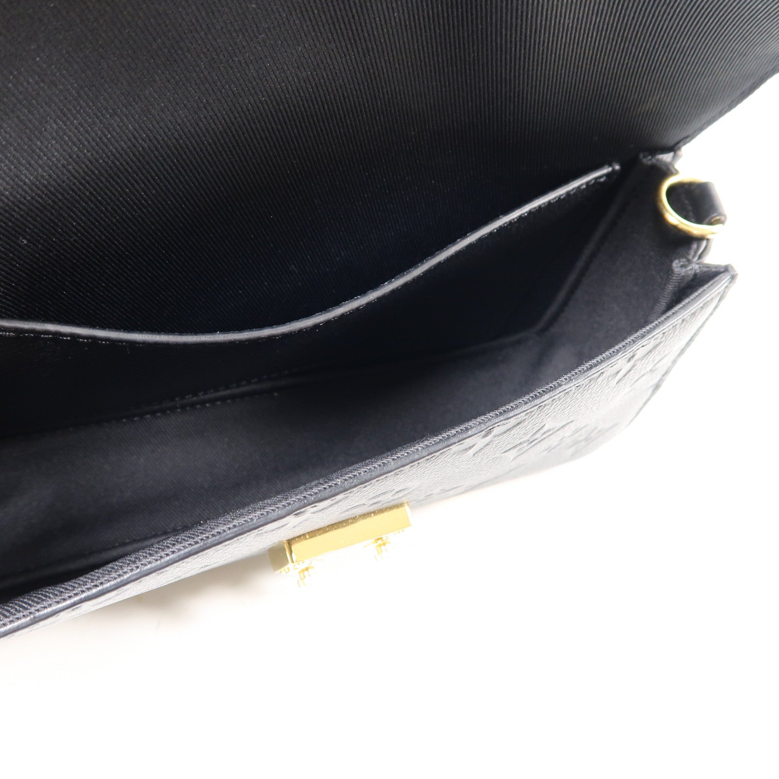 LOUIS VUITTON Monogram Empreinte Wallet On Chain Metis金扣鏈帶肩背袋黑色