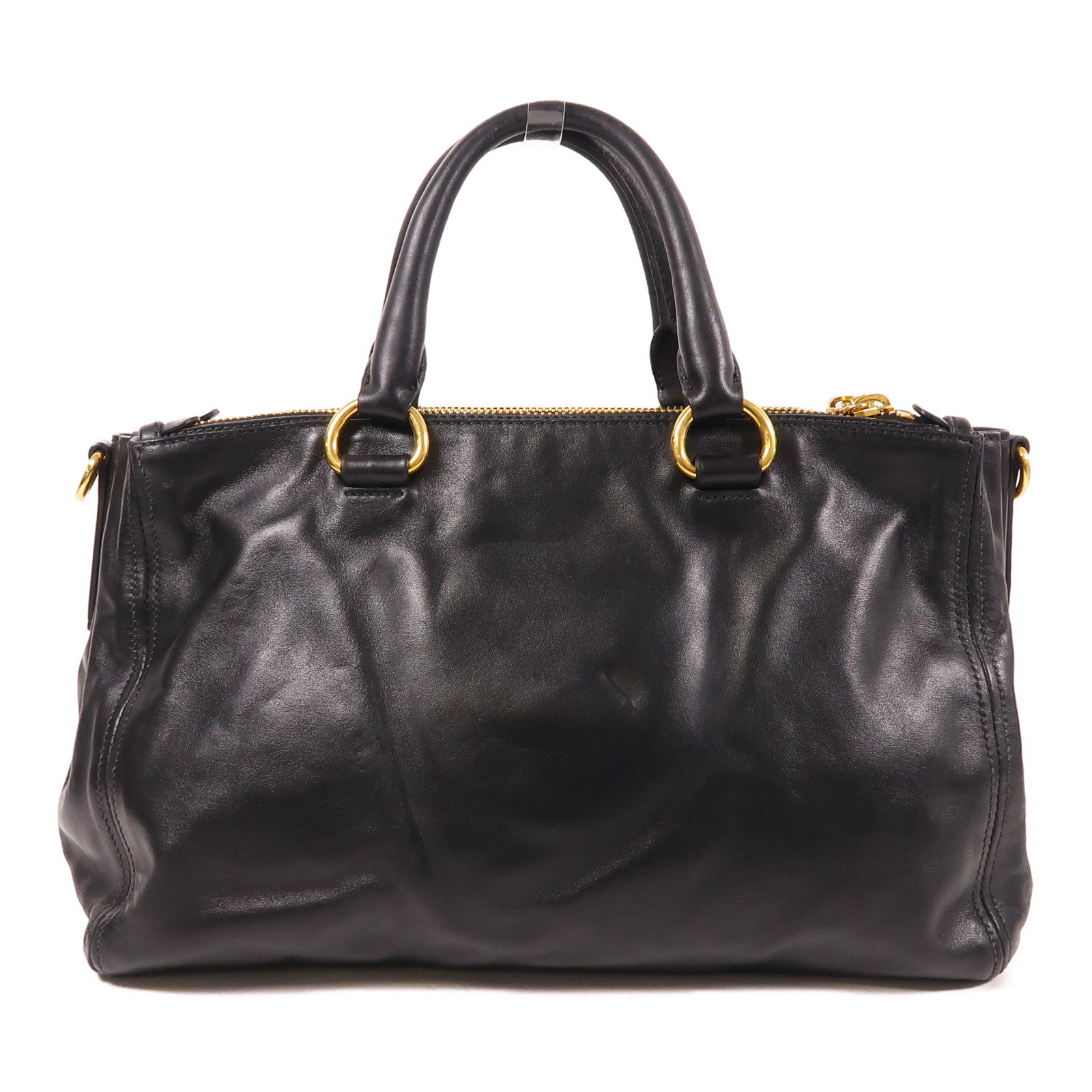 PRADA 牛皮皮革2 Way Shoulder金扣手挽肩背兩用袋