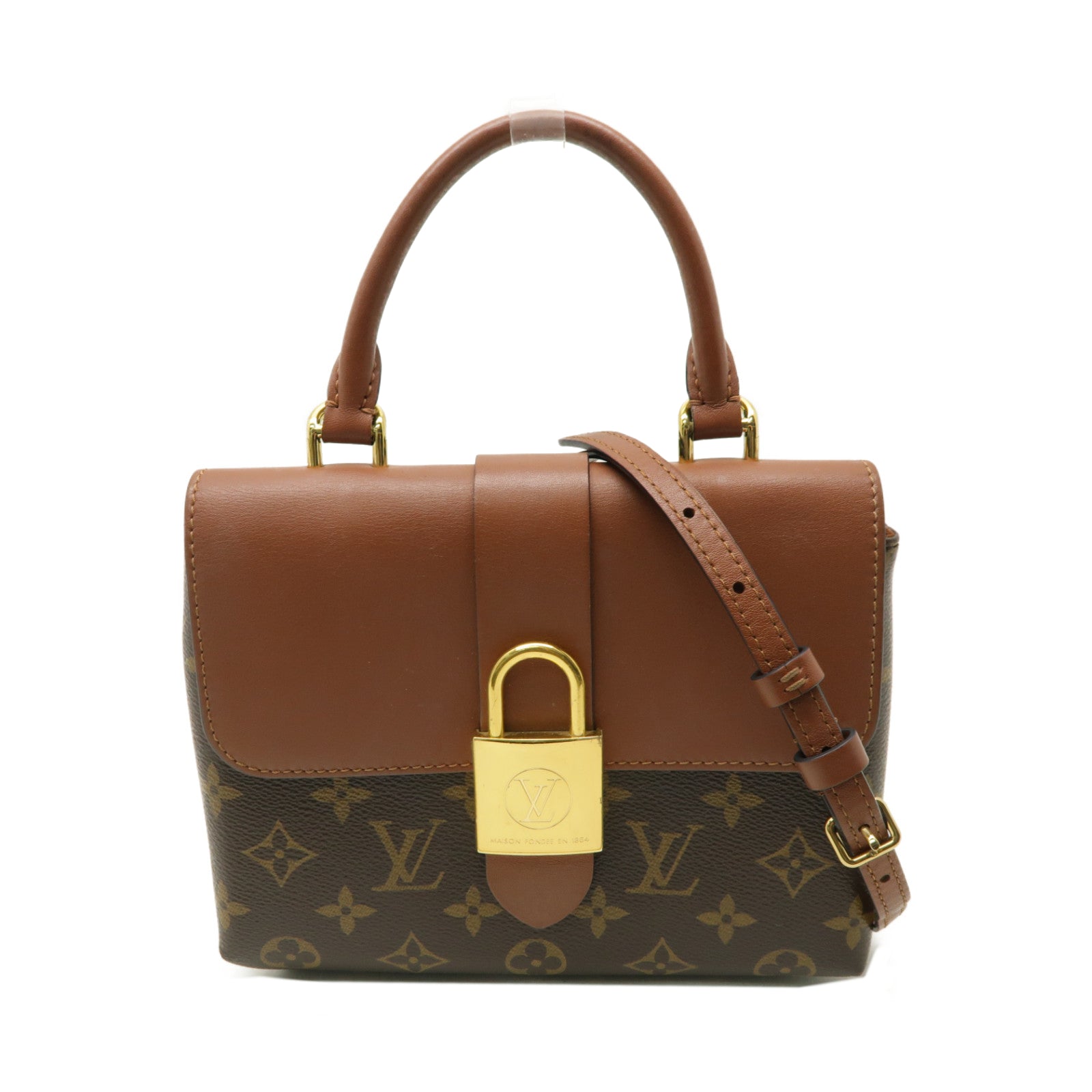 LOUIS VUITTON 【激減優惠】Monogram Locky BB金扣手挽肩背兩用袋棕色