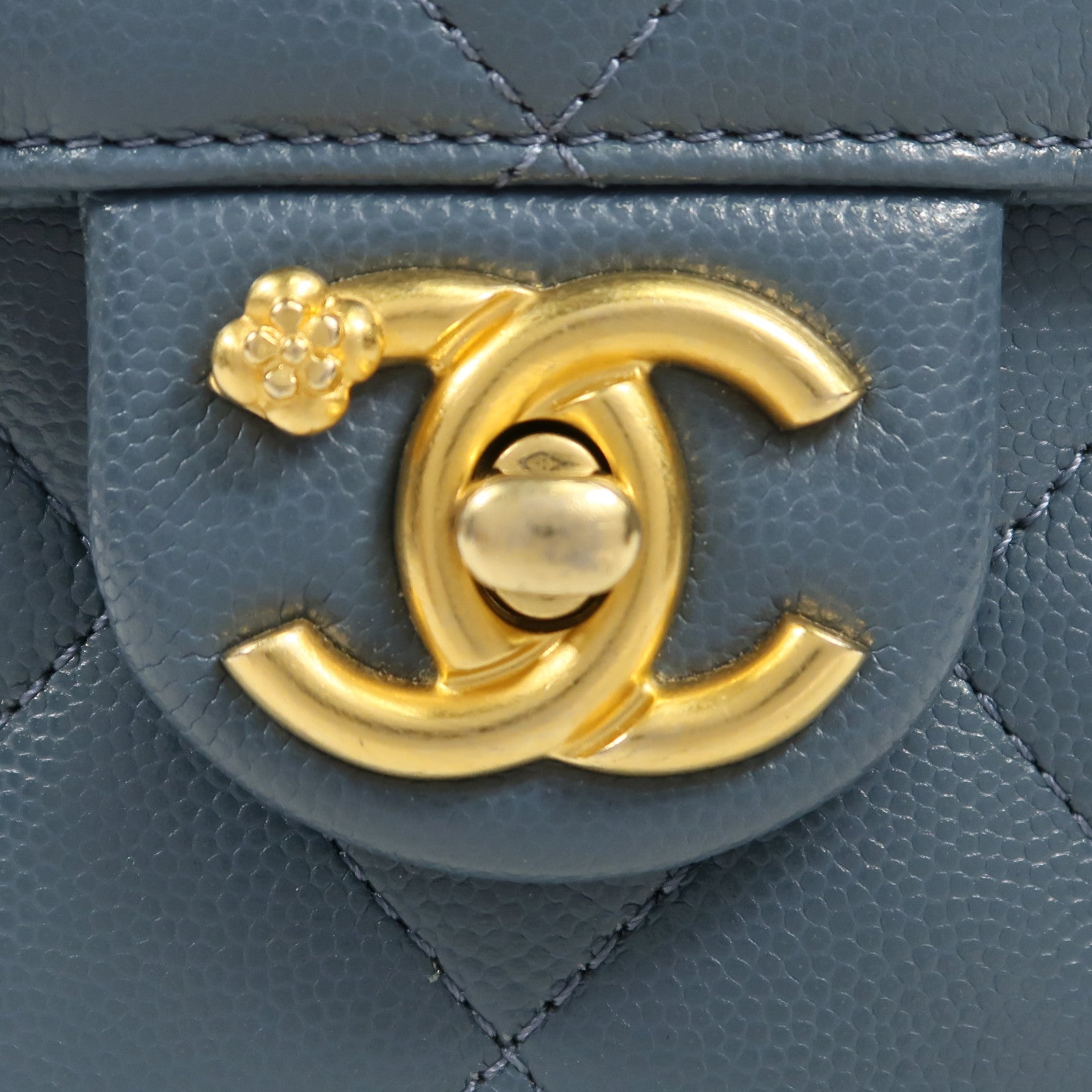 CHANEL 牛皮皮革Backpack金扣鏈帶背包