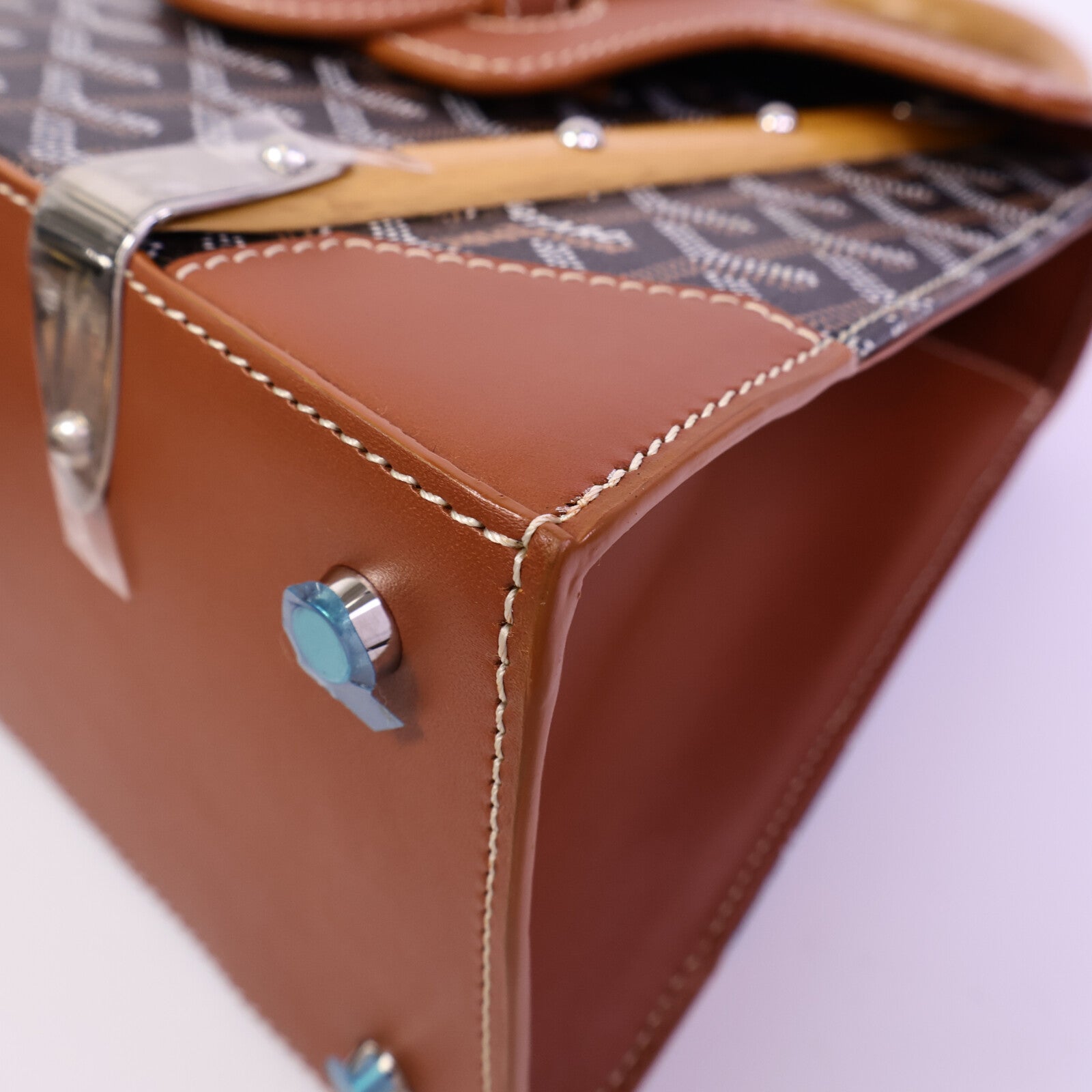 GOYARD 塗層帆布Saigon Structured PM手挽袋