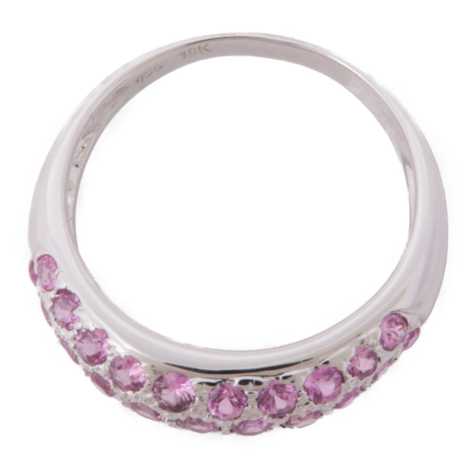 JEWELRY 【激減優惠】18K白金Pink Sapphire Ring粉紅寶石戒指US#7