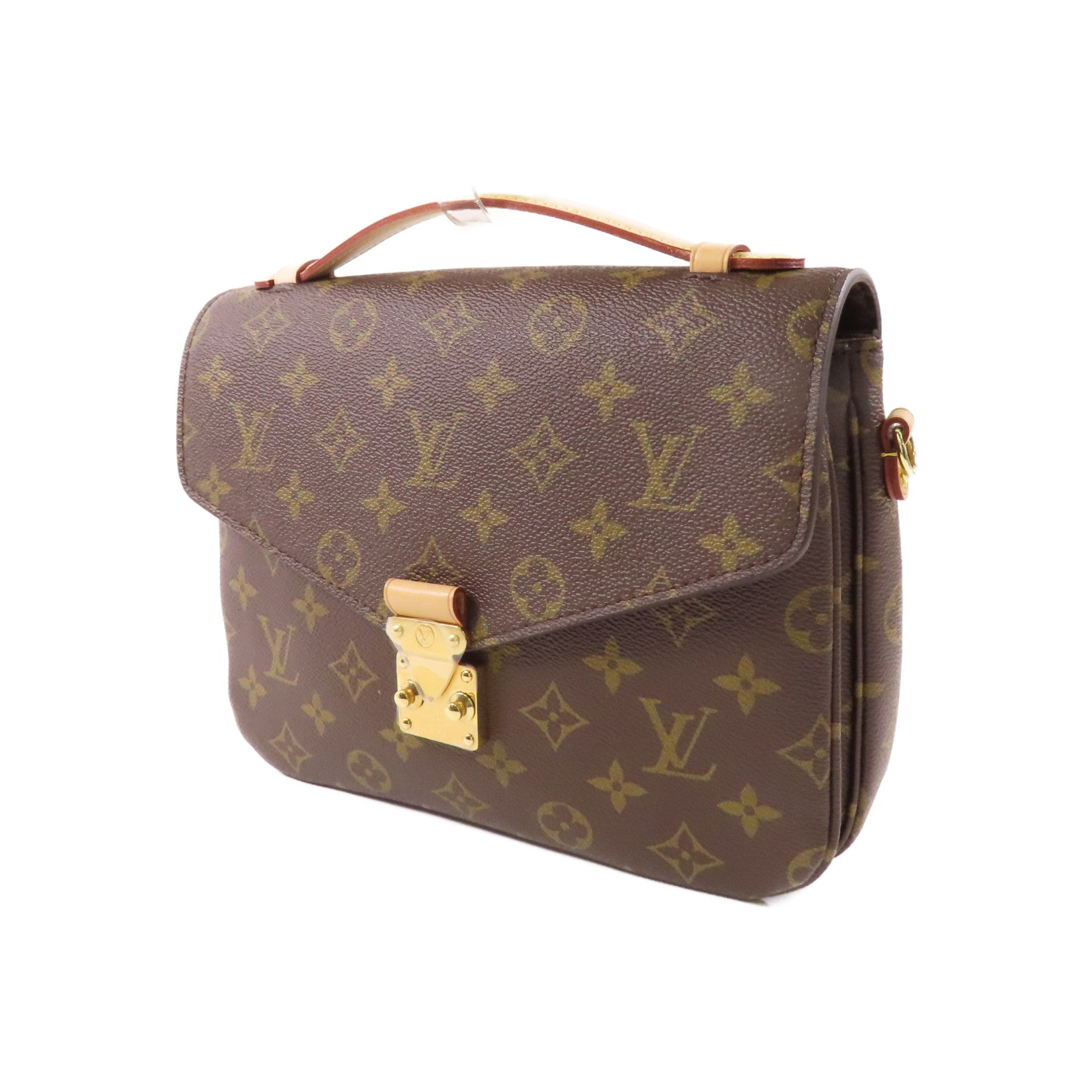 LOUIS VUITTON Monogram Pochette Metis MM金扣手挽肩背兩用袋棕色
