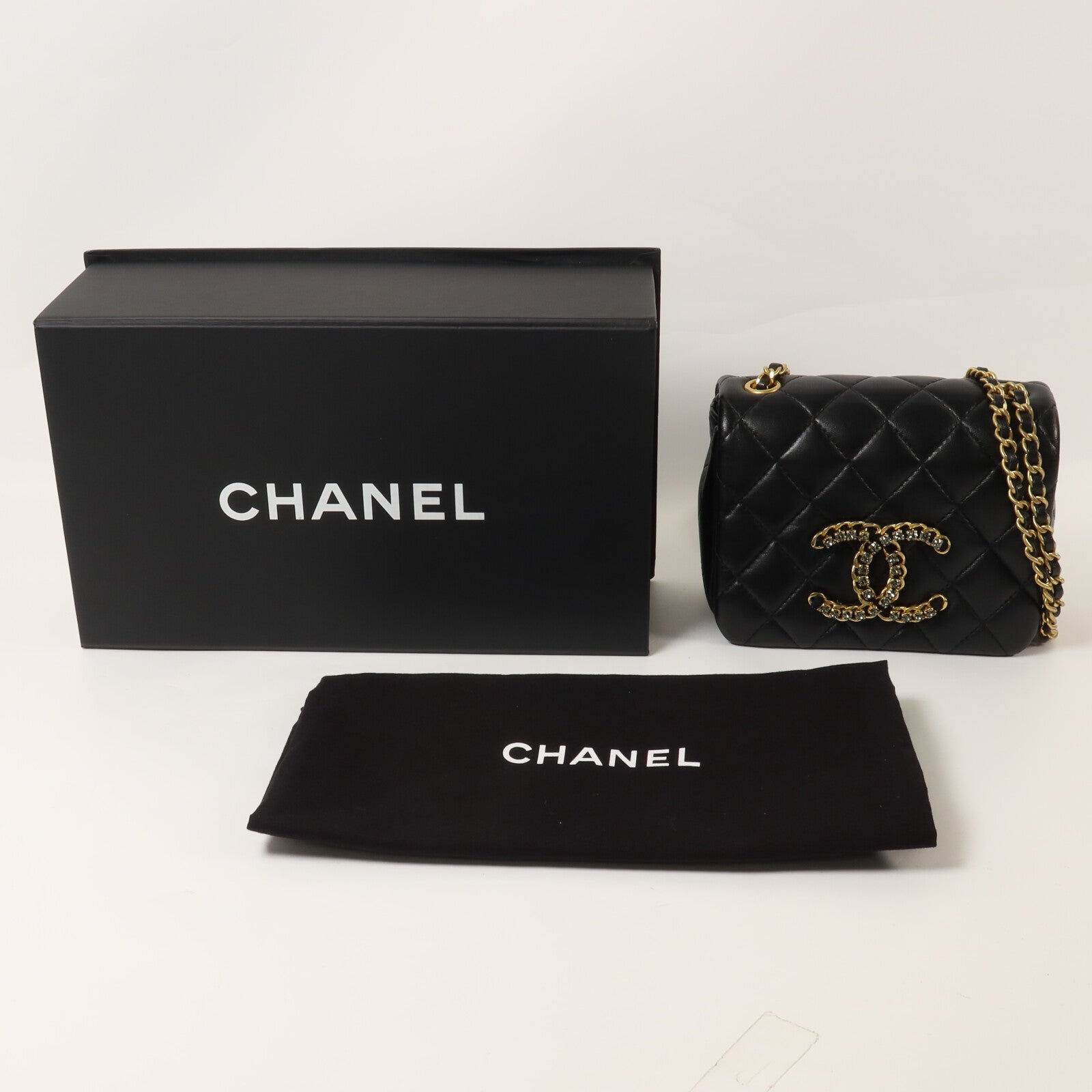 CHANEL 羊皮皮革Seasonal Mini鏈帶肩背袋