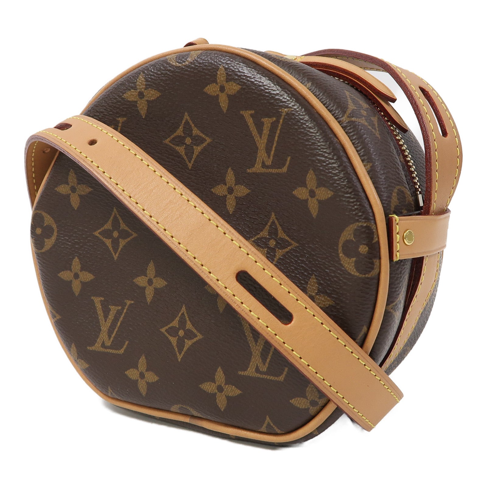 LOUIS VUITTON Monogram Boite Chapeau Souple PM金扣肩背袋啡色