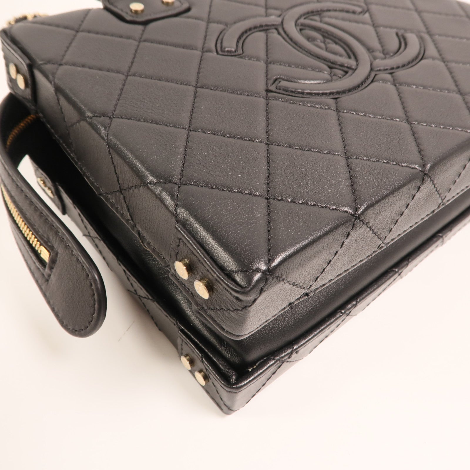CHANEL 【激減優惠】牛皮皮革Chain Shoulder金扣手挽肩背兩用袋