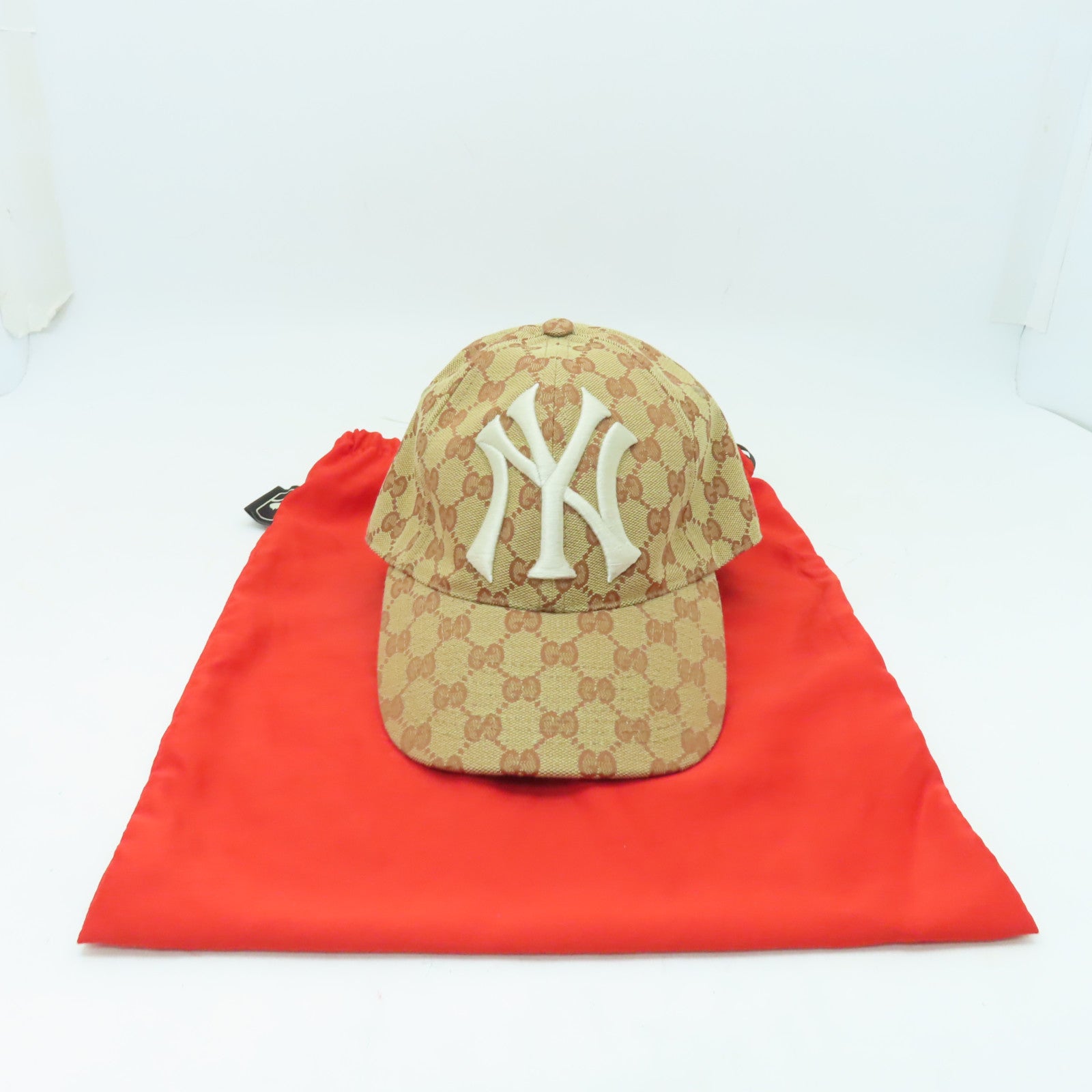 GUCCI 【激減優惠】帆布Baseball Cap帽子棕色粉紅色