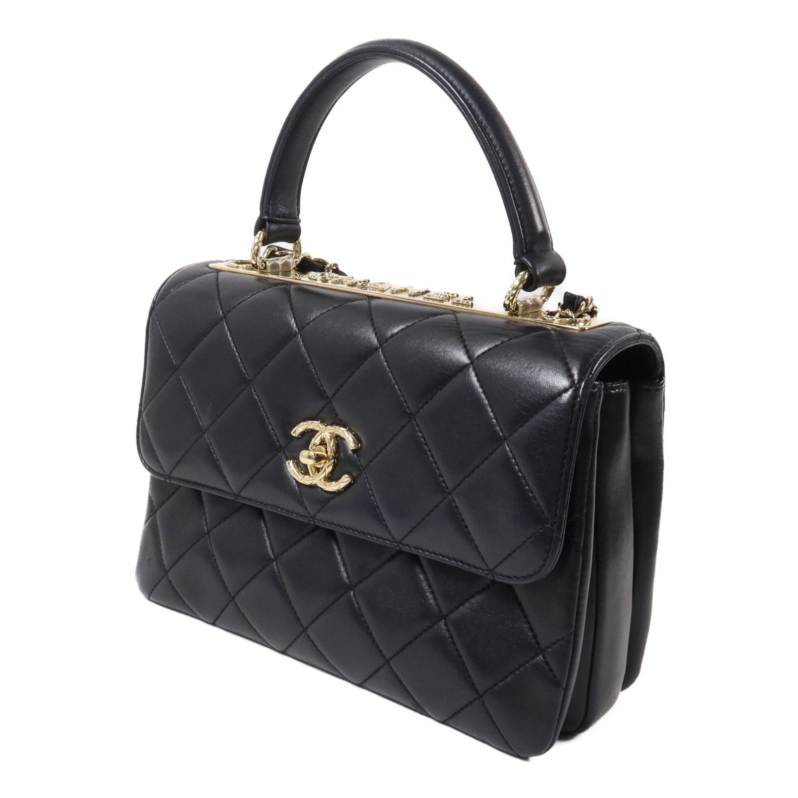 CHANEL 羊皮皮革Trendy CC鏈帶手挽肩背兩用袋