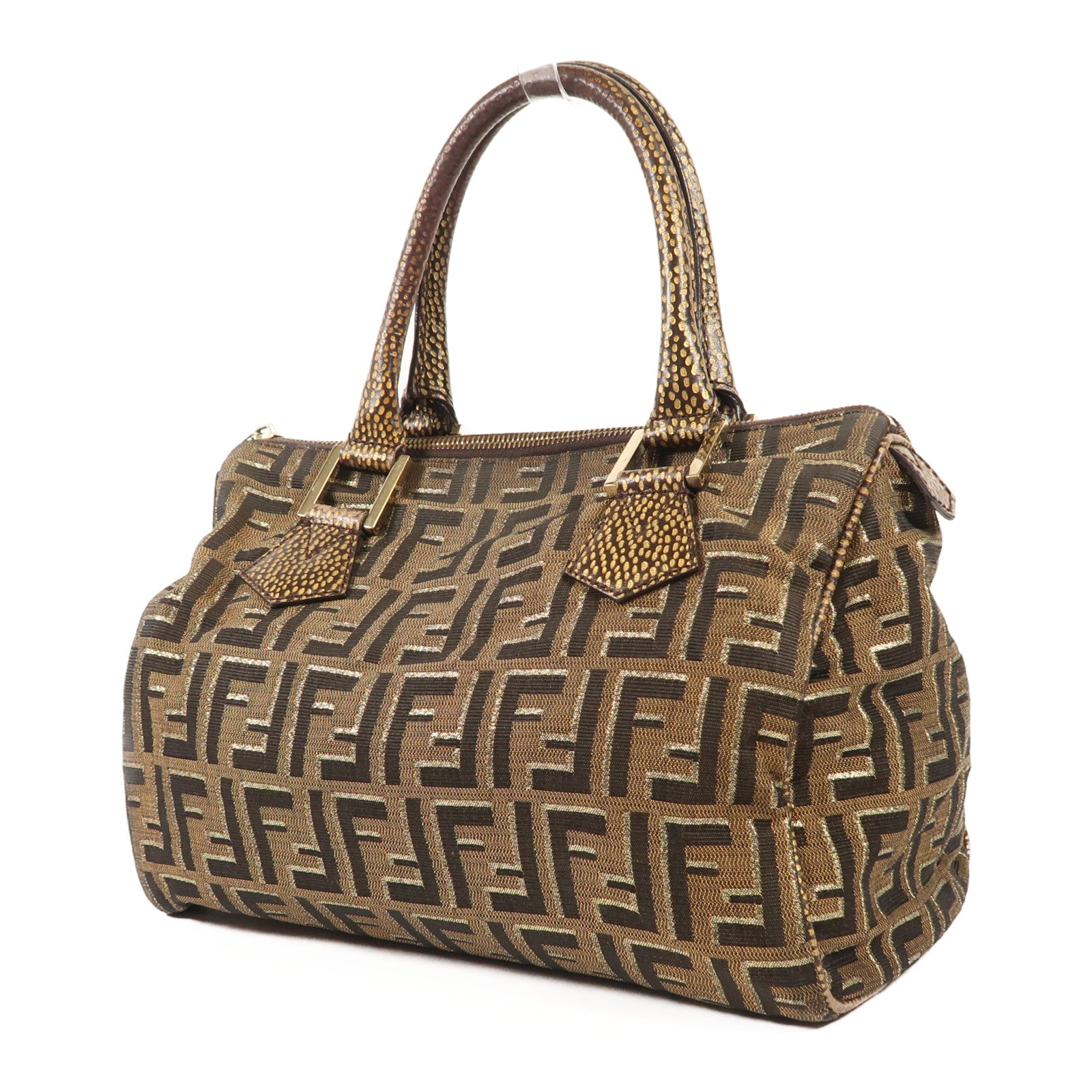 FENDI 帆布Shoulder Bag金扣肩背袋