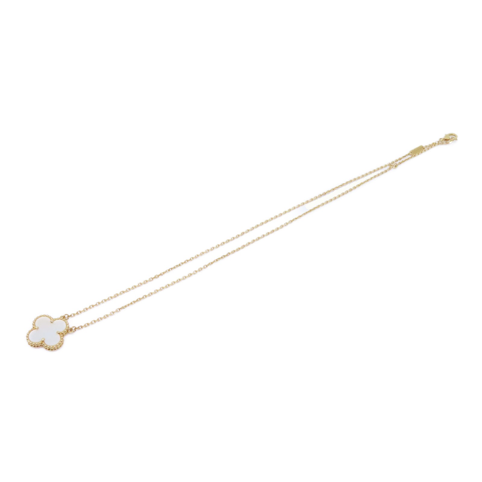Van Cleef & Arpels 18K玫瑰金Vintage Alhambra Mother of Pearl Necklace珍珠母貝項鍊貝殻色