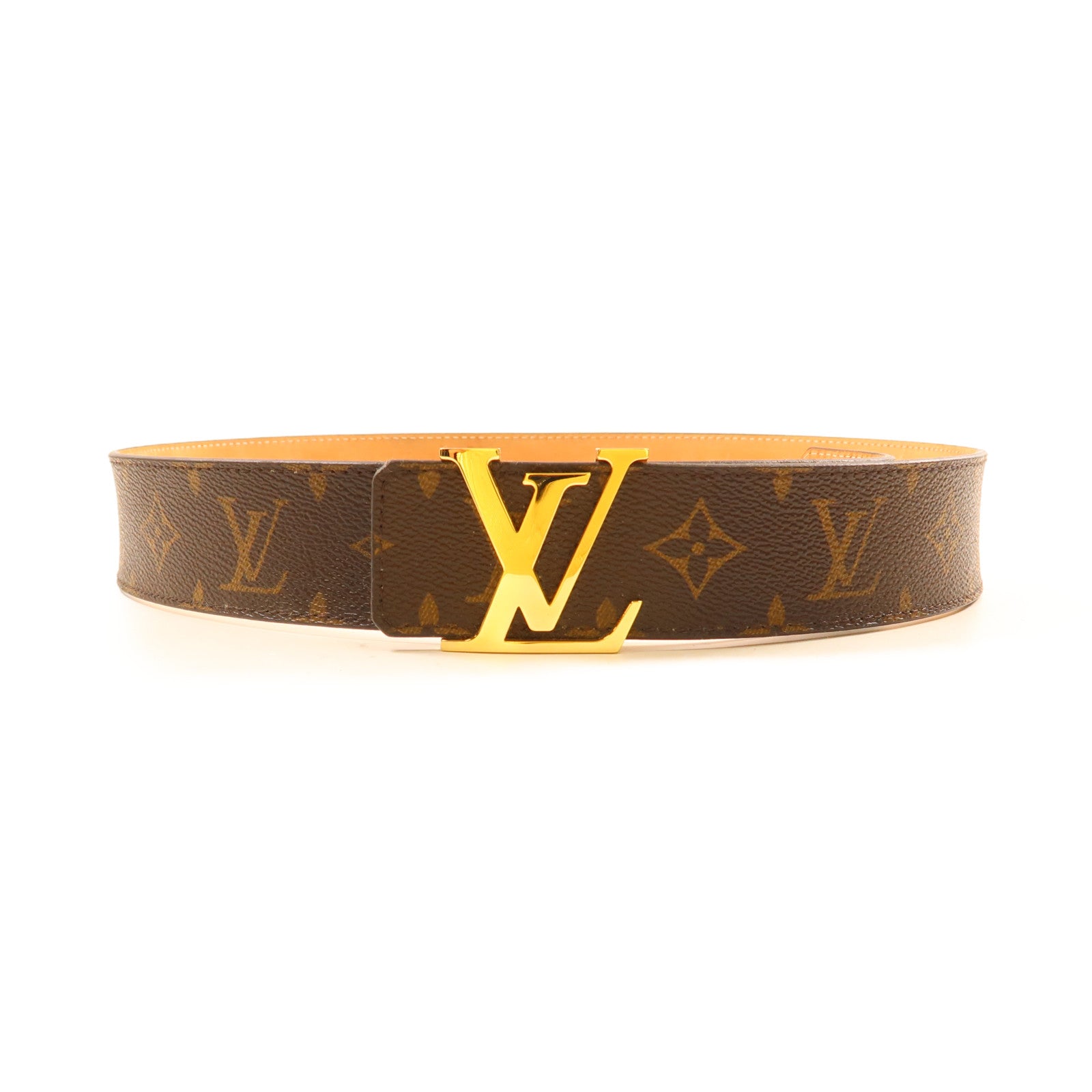 LOUIS VUITTON Monogram Initiales Belt金扣皮帶
