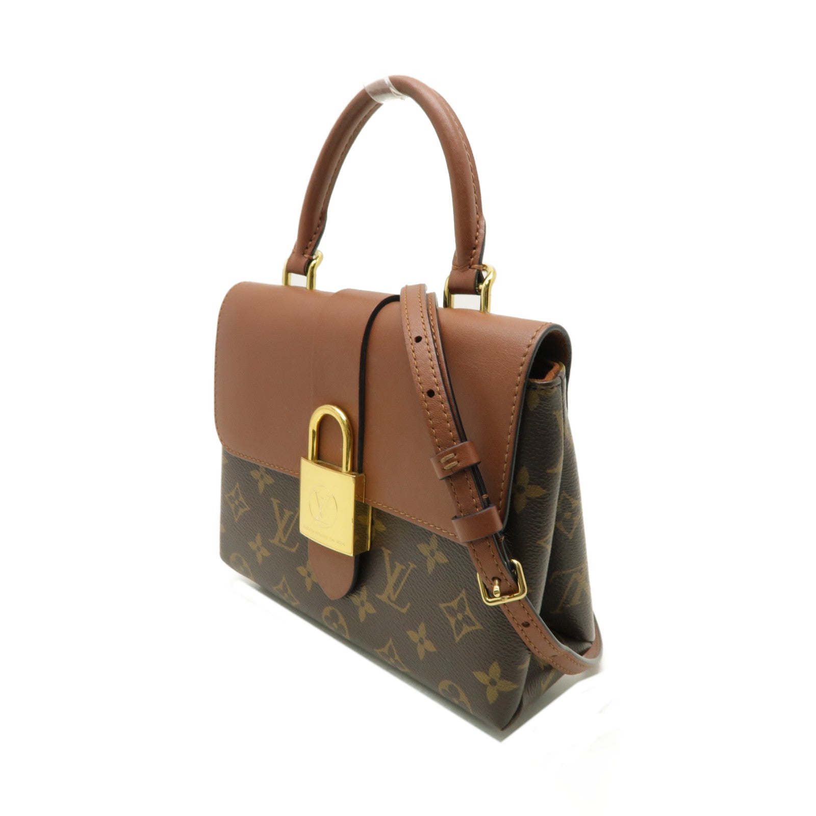 LOUIS VUITTON 【激減優惠】Monogram Locky BB金扣手挽肩背兩用袋棕色