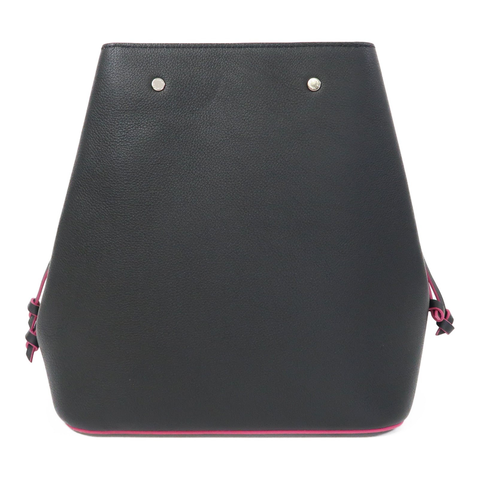 LOUIS VUITTON 牛皮皮革Lockme Bucket銀扣肩背袋黑色