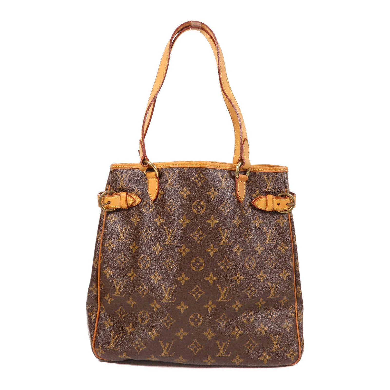 LOUIS VUITTON Monogram Batignolles金扣肩背袋棕色