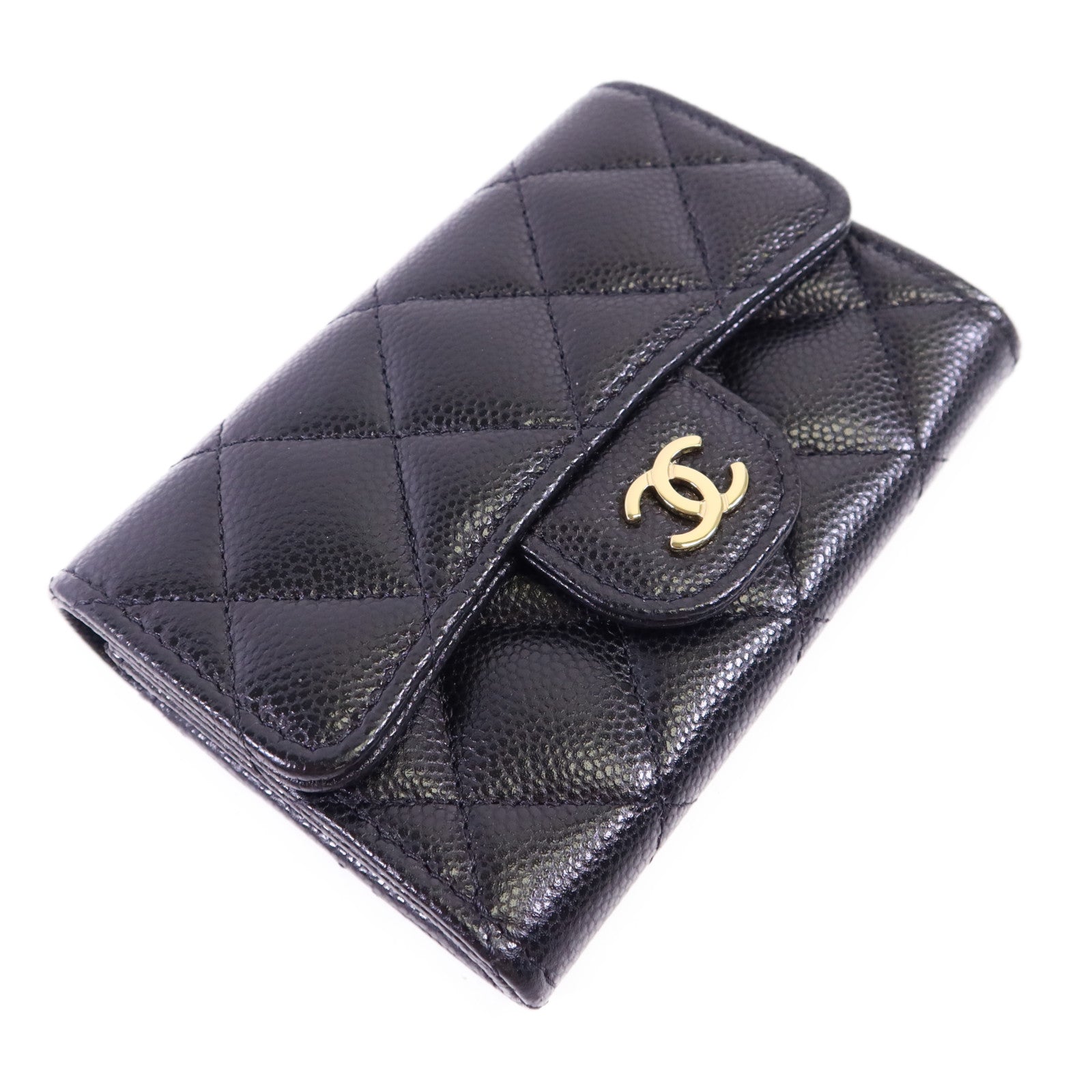 CHANEL 牛皮皮革Card Case金扣卡片套