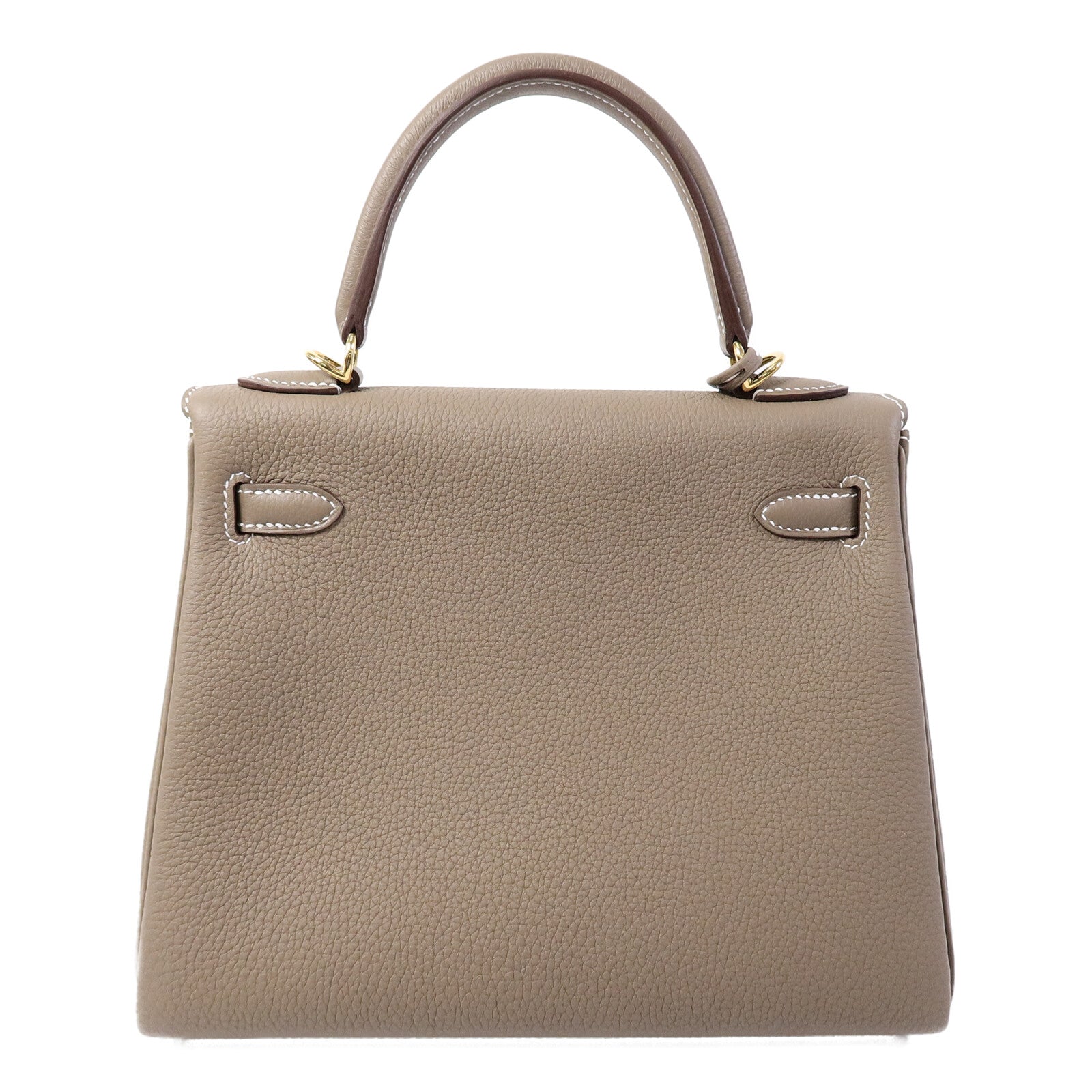 HERMES Togo皮革Kelly 25手挽肩背兩用袋Etoupe