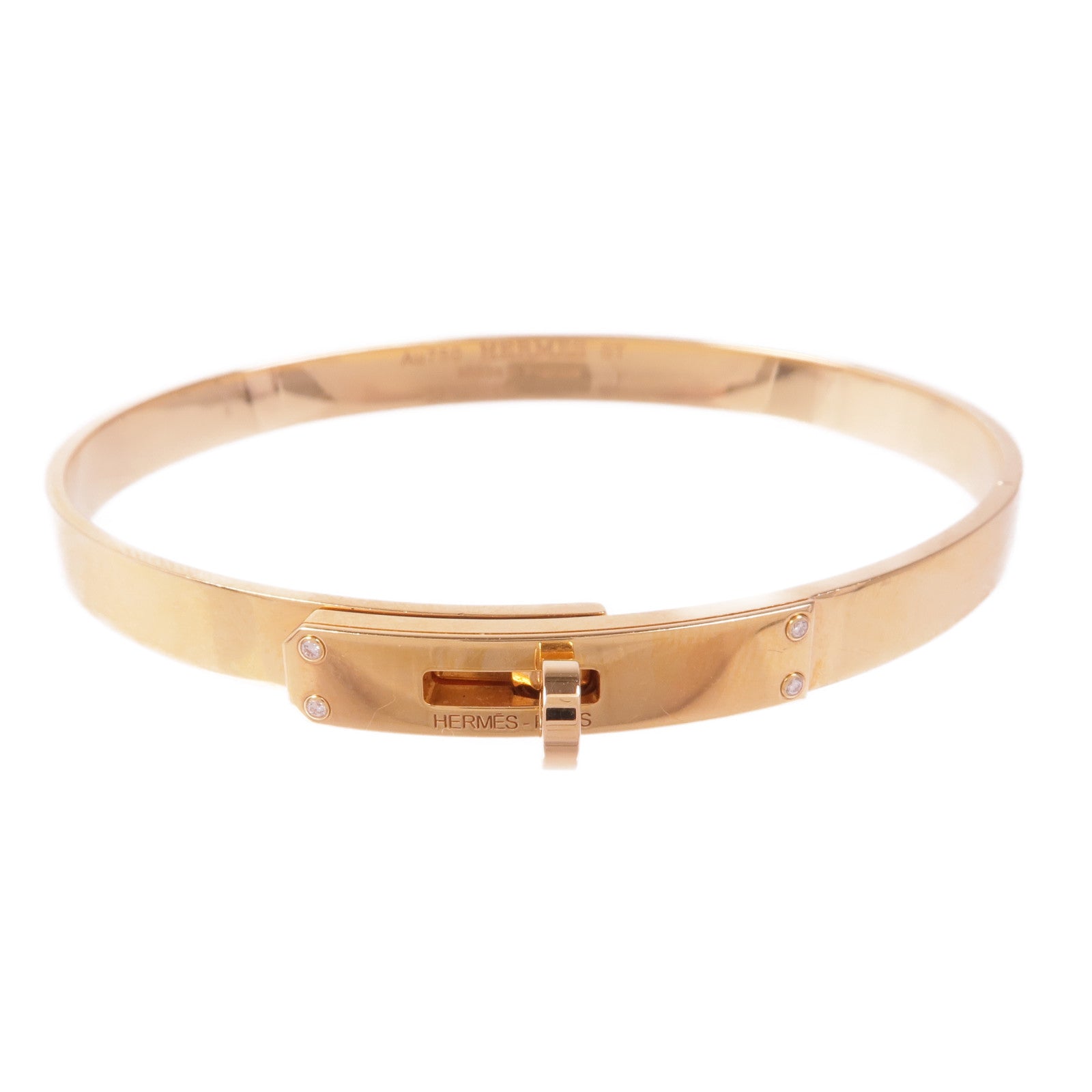HERMES 18K玫瑰金Kelly Bracelet手鐲