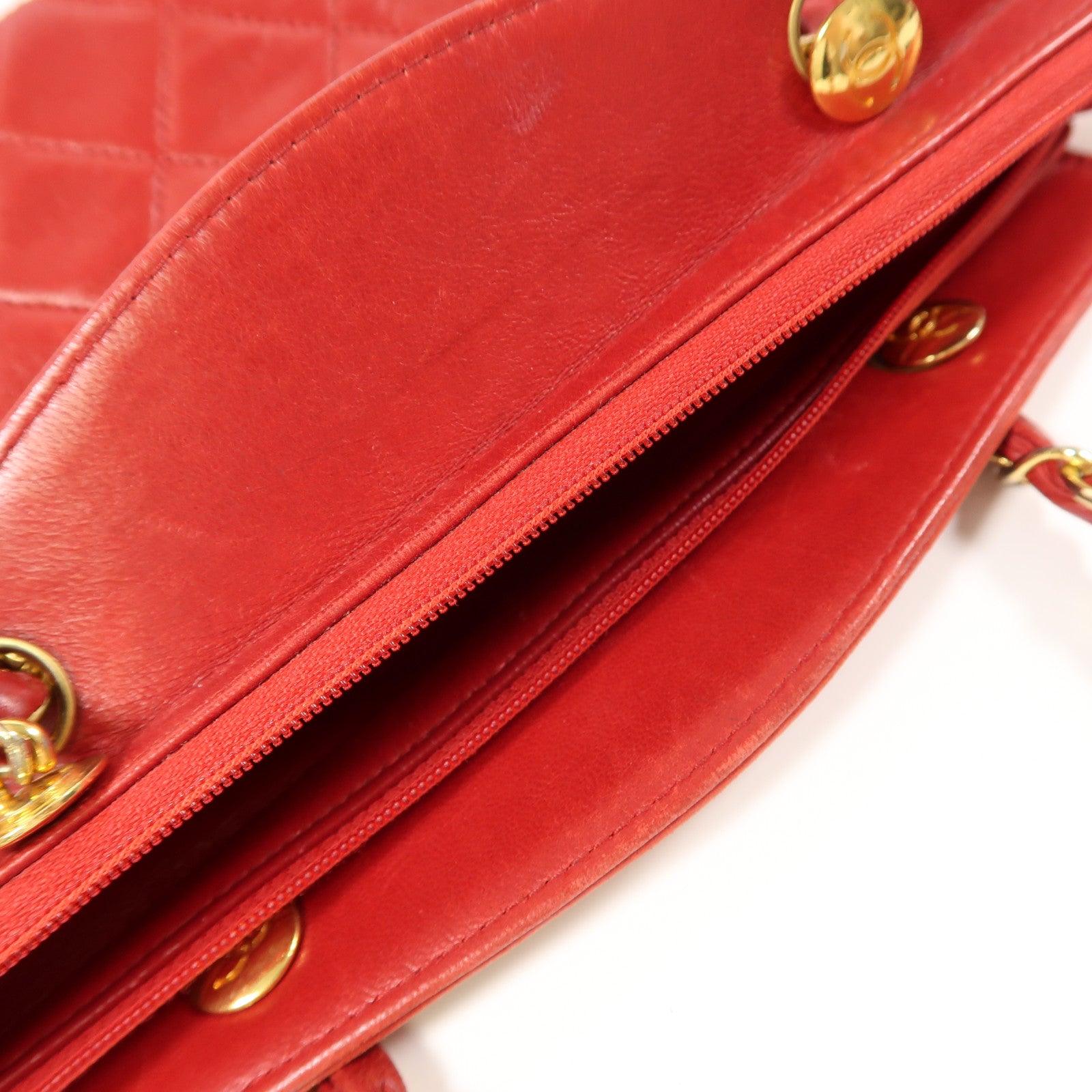 CHANEL 皮革Vintage Chain Shoulder金扣鏈帶肩背袋