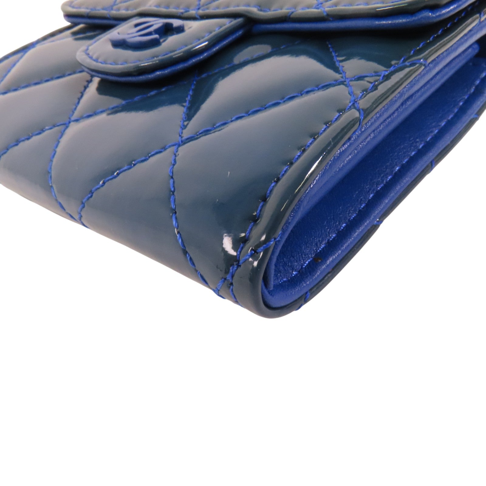 CHANEL 漆皮皮革Coin Case銀扣零錢包