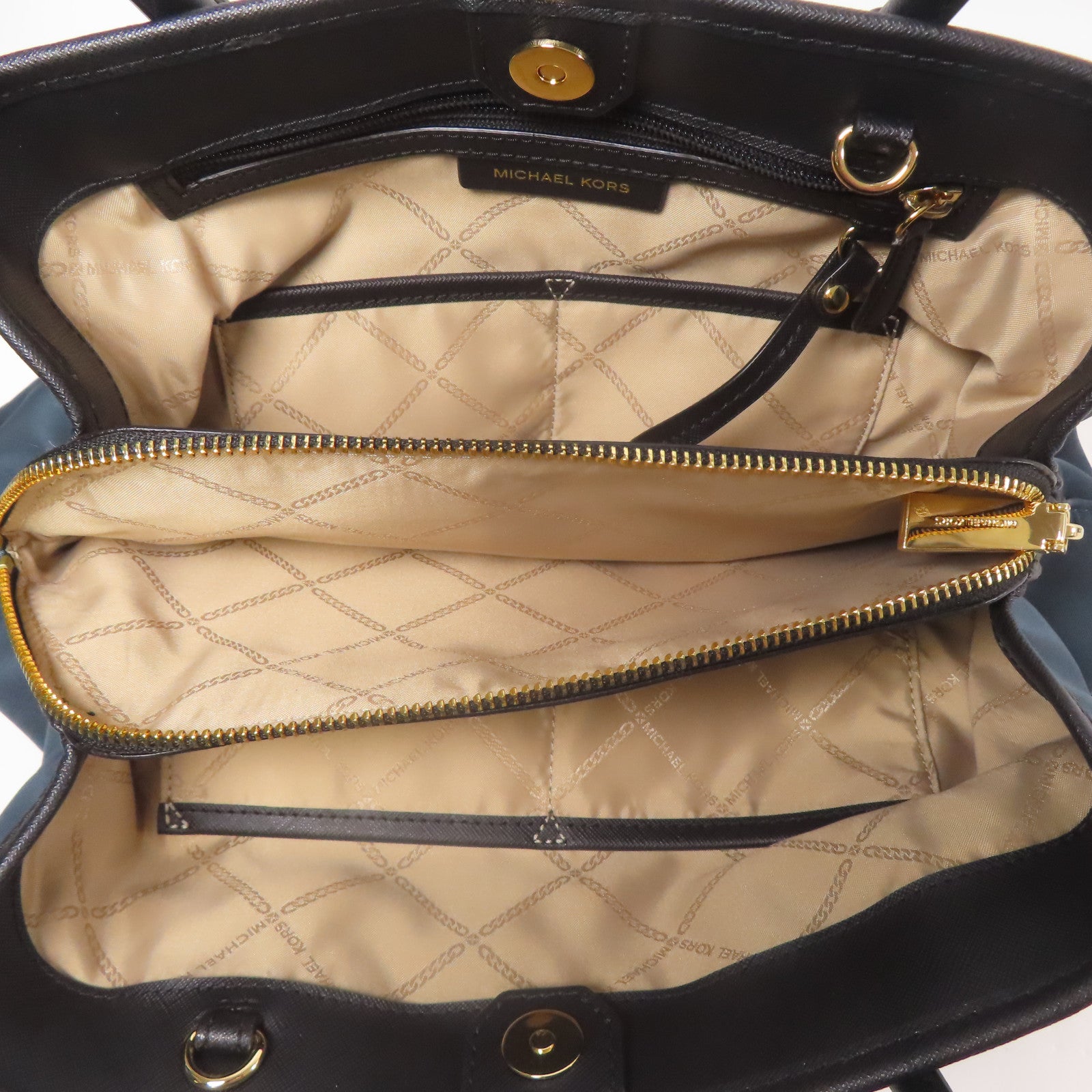 Michael Kors GHW 2way Shoulder Bag Nylon Navy