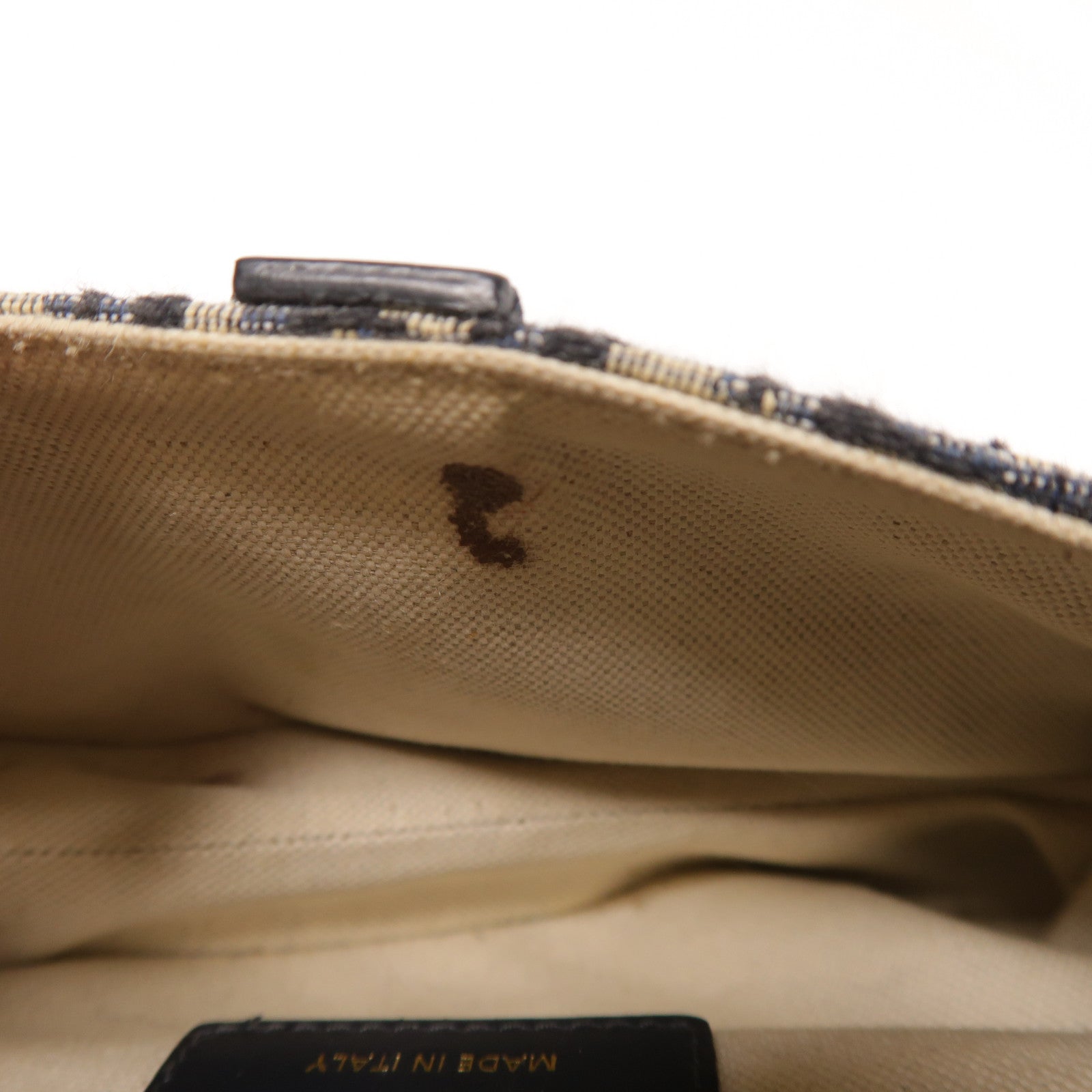 Dior CD GHW Mini Saddle Shoulder Bag Canvas M0447 Blue