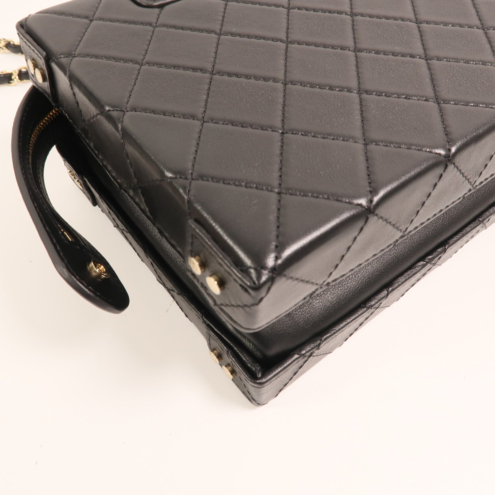 CHANEL 【激減優惠】牛皮皮革Chain Shoulder金扣手挽肩背兩用袋