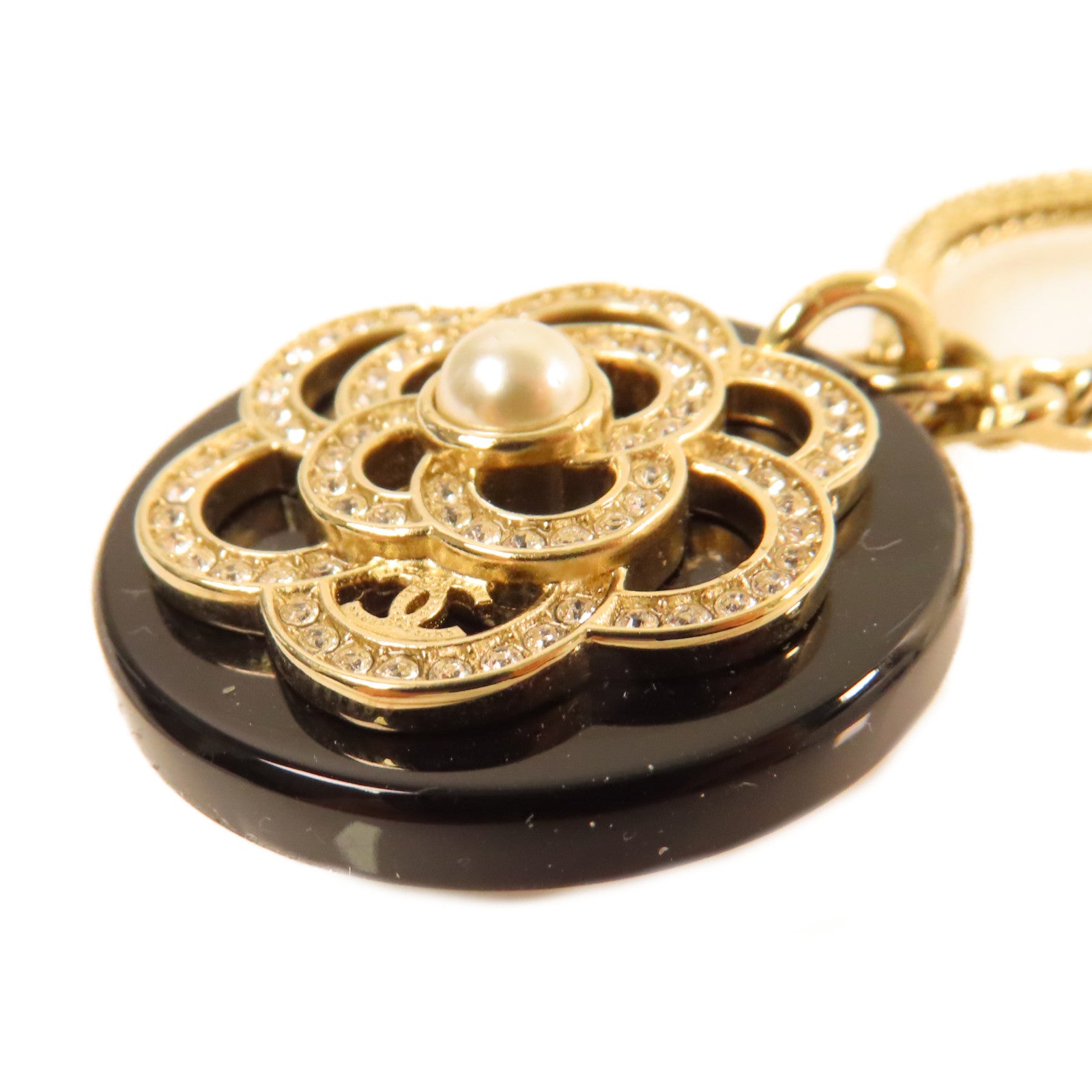 CHANEL 【激減優惠】金屬/仿珍珠/PVC Necklace項鏈黑色/金色