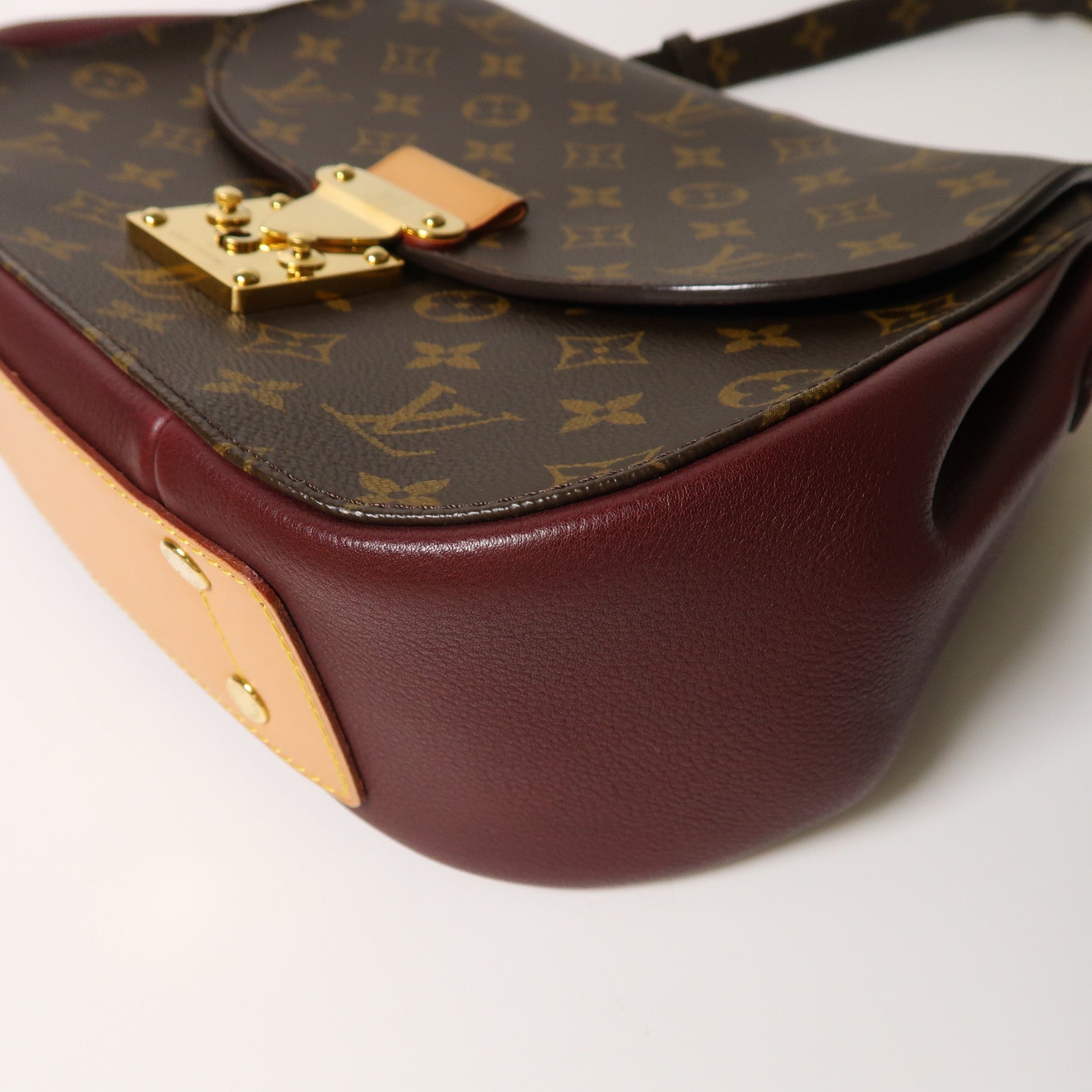 LOUIS VUITTON 【激減優惠】Monogram Eden MM金扣手挽肩背兩用袋啡色/酒紅色