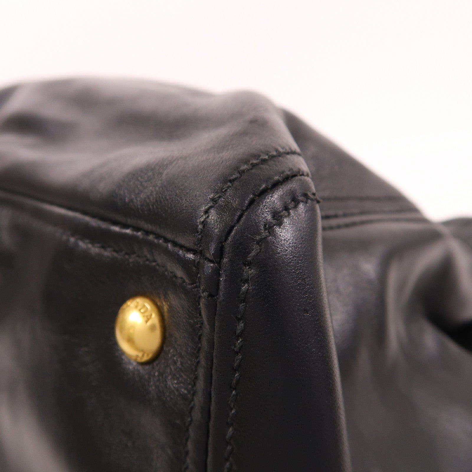 PRADA 牛皮皮革2 Way Shoulder金扣手挽肩背兩用袋
