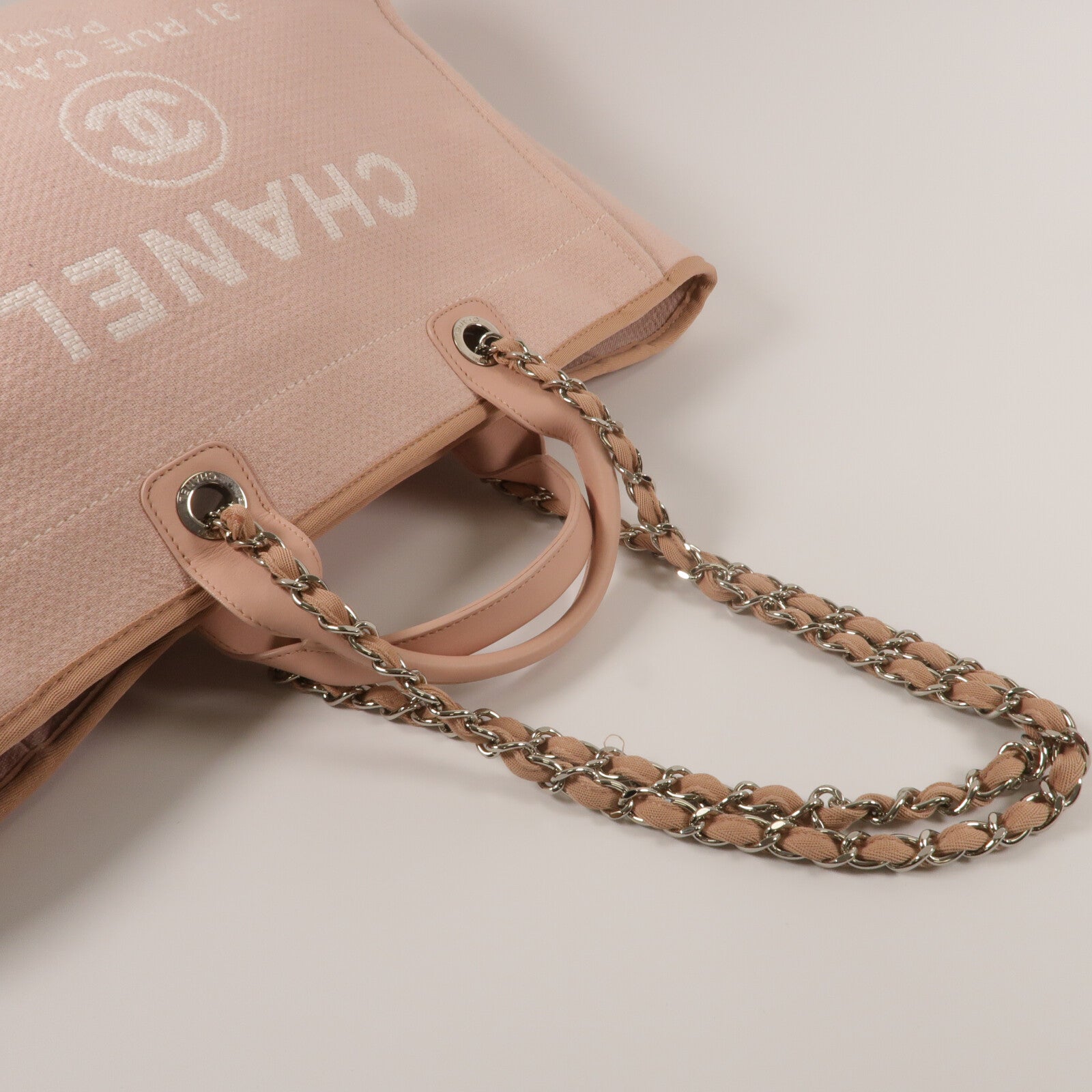 CHANEL 帆布Deauville手挽袋