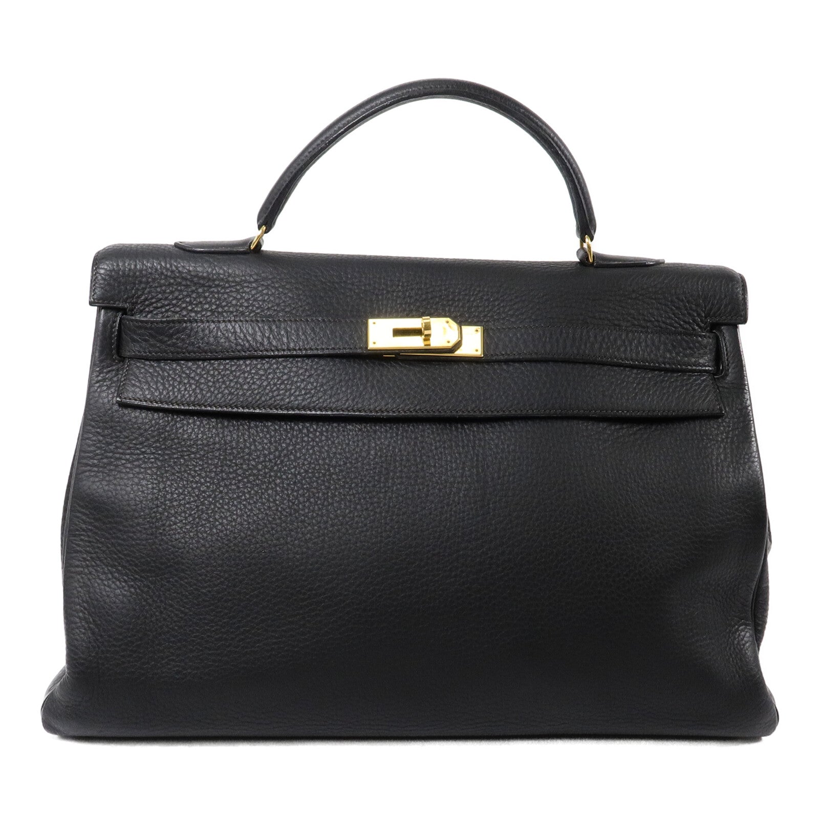 HERMES Togo皮革Kelly40手挽肩背兩用袋Noir