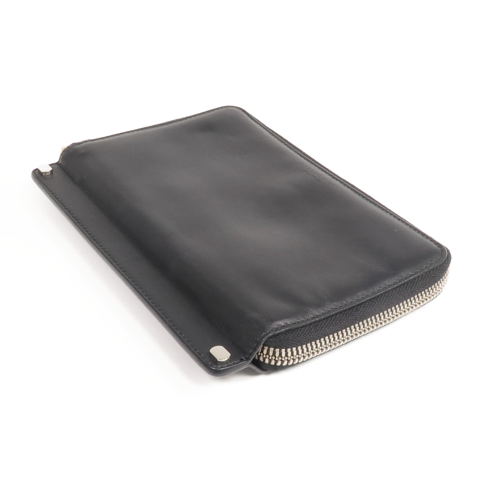 BALENCIAGA 【激減優惠】牛皮皮革Round Zip Wallet長錢包