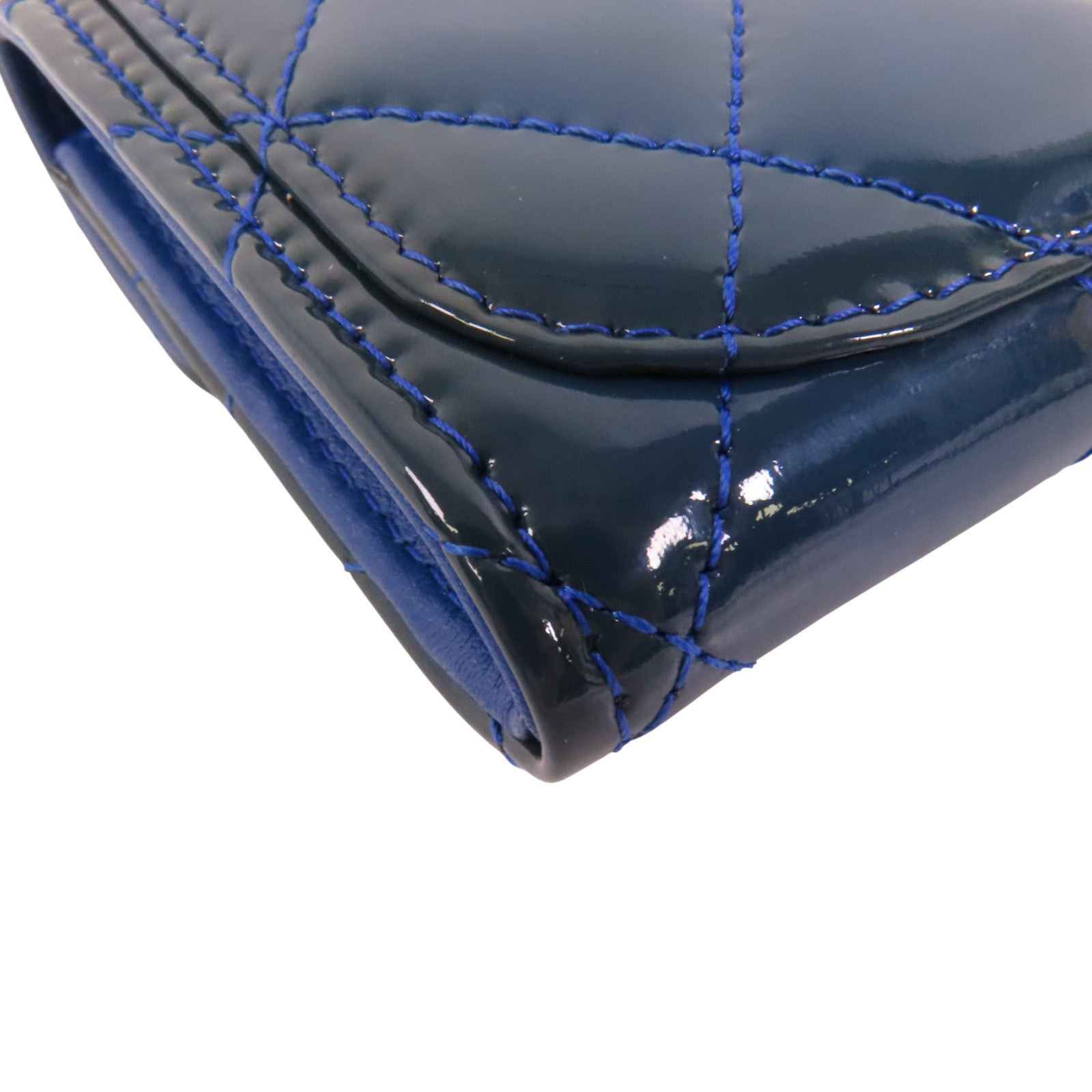 CHANEL 漆皮皮革Coin Case銀扣零錢包