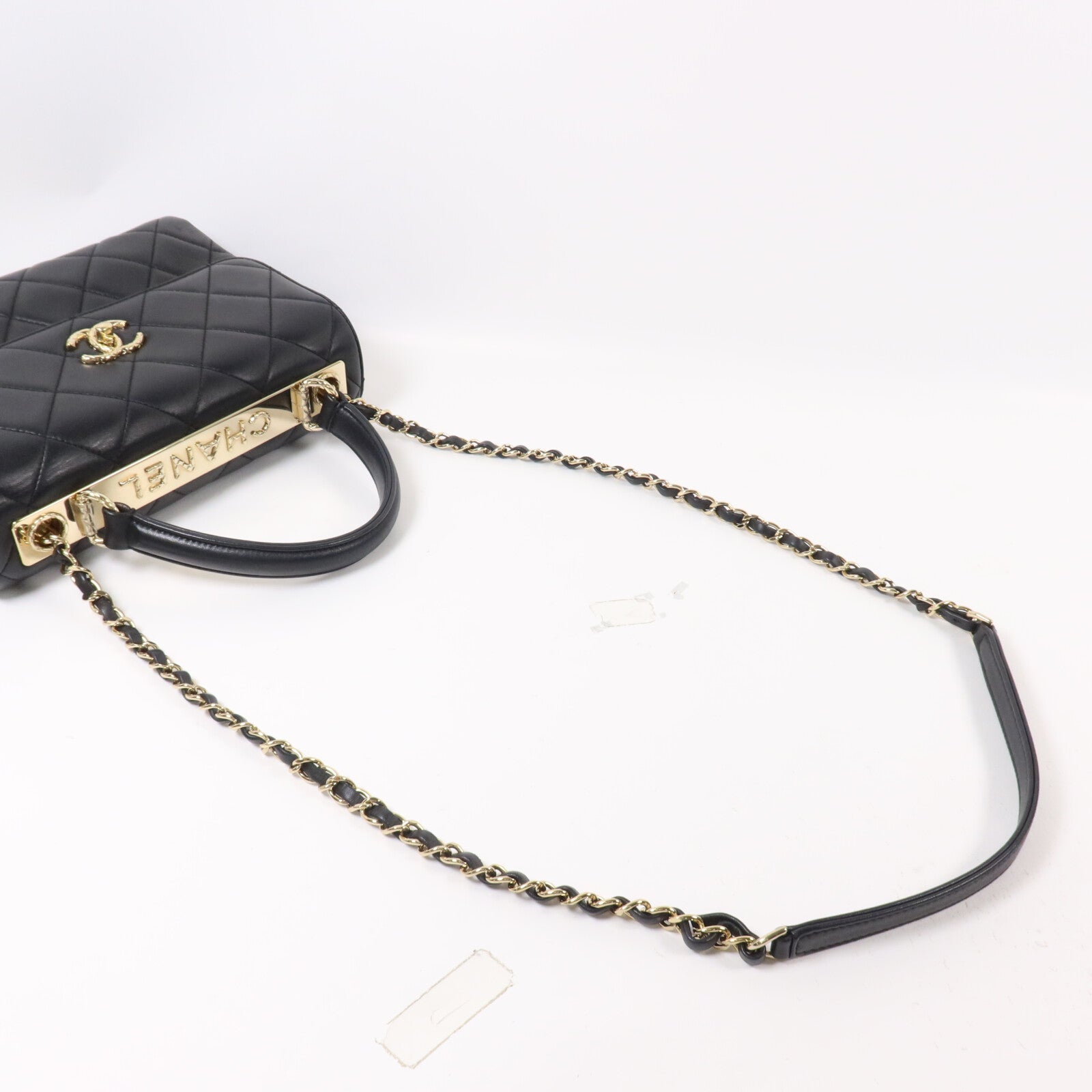 CHANEL 羊皮皮革Trendy CC鏈帶手挽肩背兩用袋