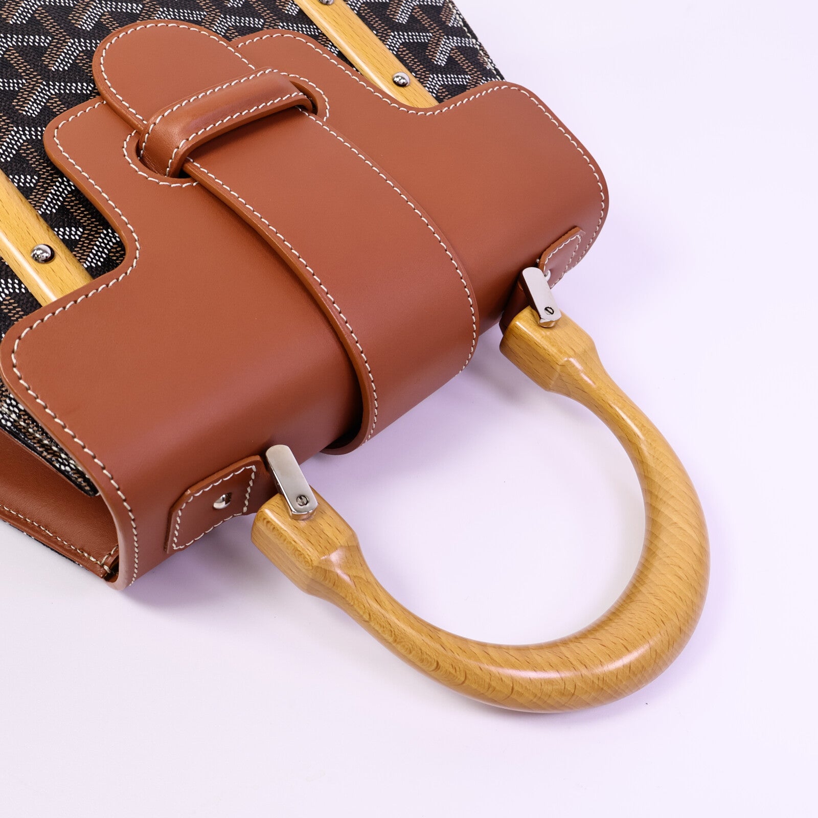 GOYARD 塗層帆布Saigon Structured PM手挽袋