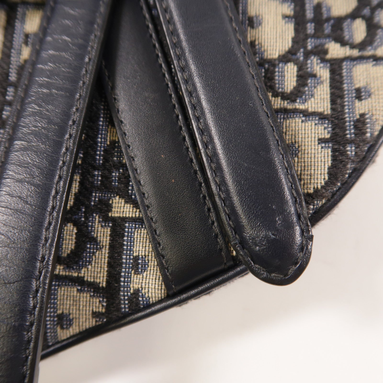 Dior CD GHW Mini Saddle Shoulder Bag Canvas M0447 Blue