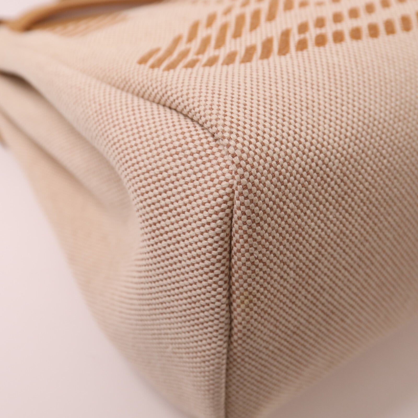 HERMES 帆布Herbag PM銀扣手挽肩背兩用袋Beige