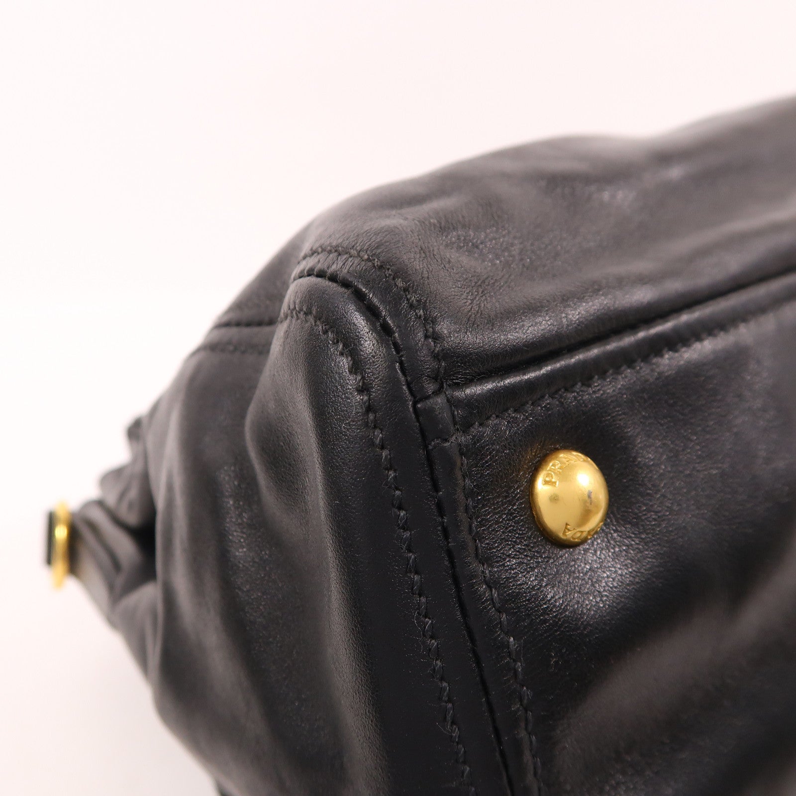 PRADA 牛皮皮革2 Way Shoulder金扣手挽肩背兩用袋