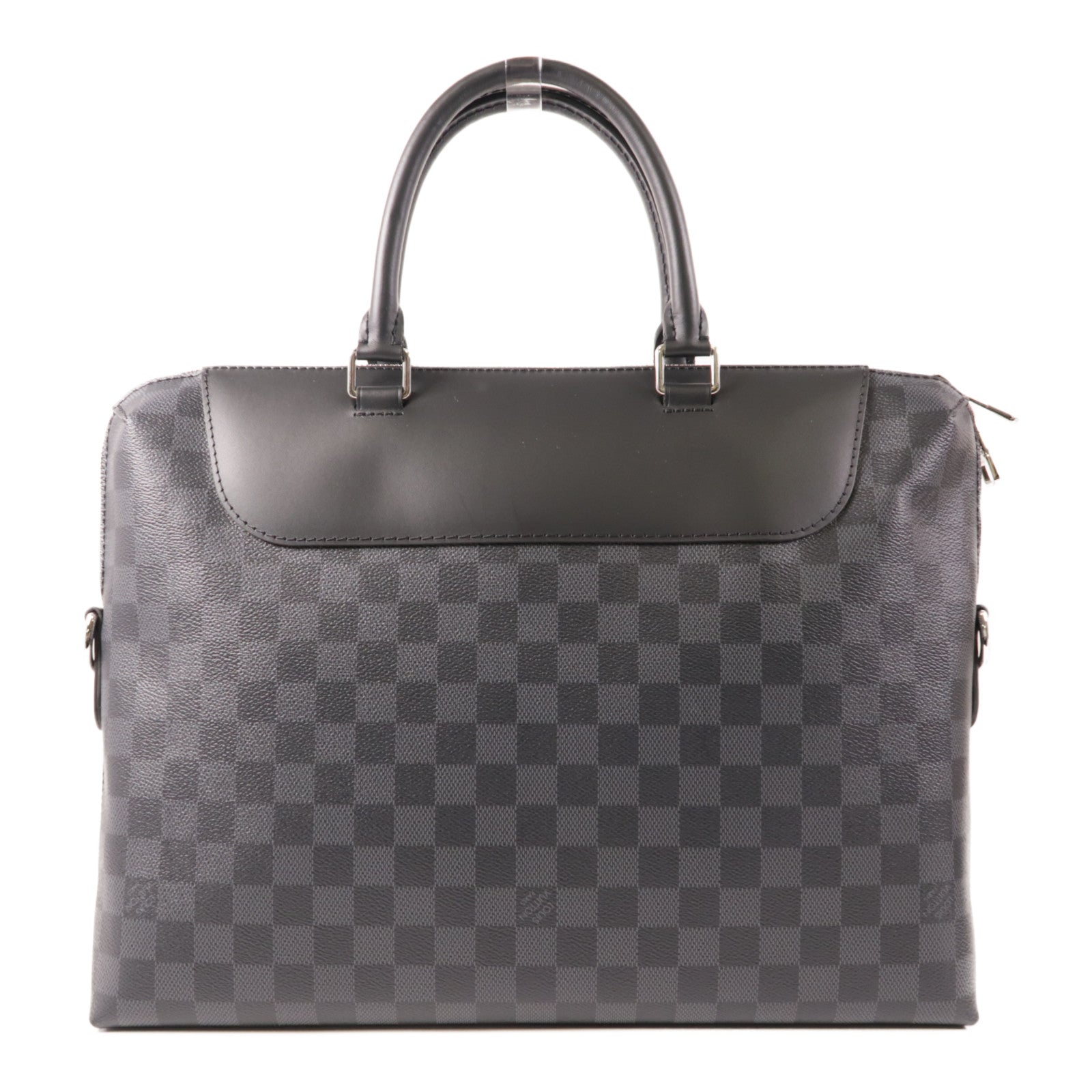 LOUIS VUITTON Damier Graphite Porte-Documents Jour銀扣手挽肩背兩用袋