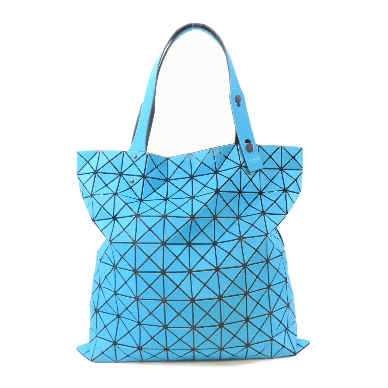 BAO BAO ISSEYMIYAKE PVC Tote Bag黑扣手挽袋藍色