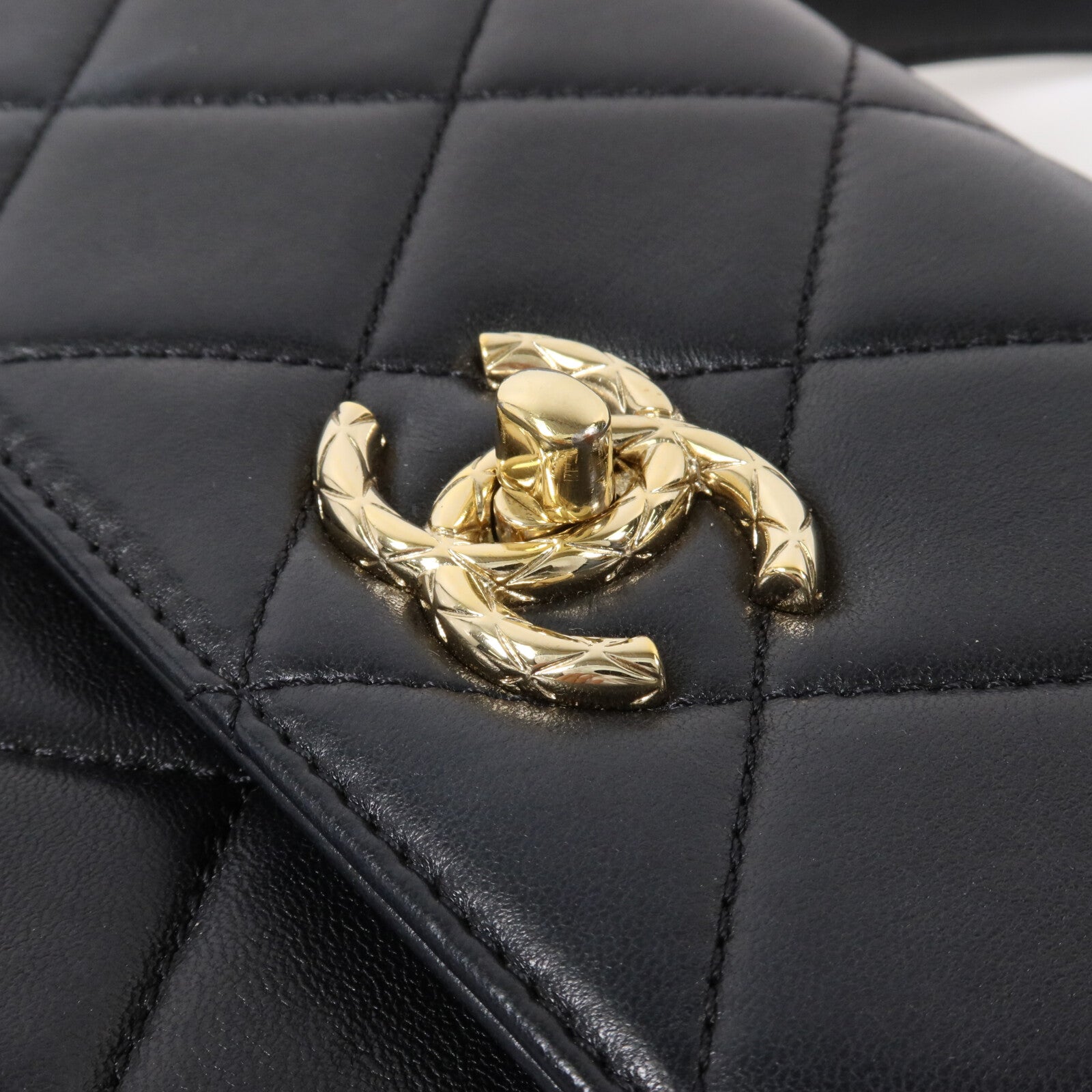 CHANEL 羊皮皮革Trendy CC鏈帶手挽肩背兩用袋