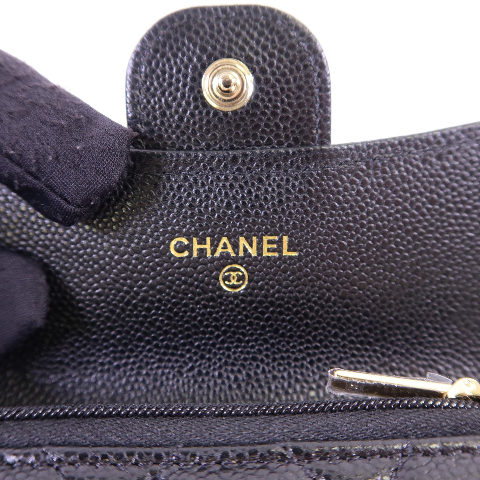 CHANEL 牛皮皮革Card Case金扣卡片套