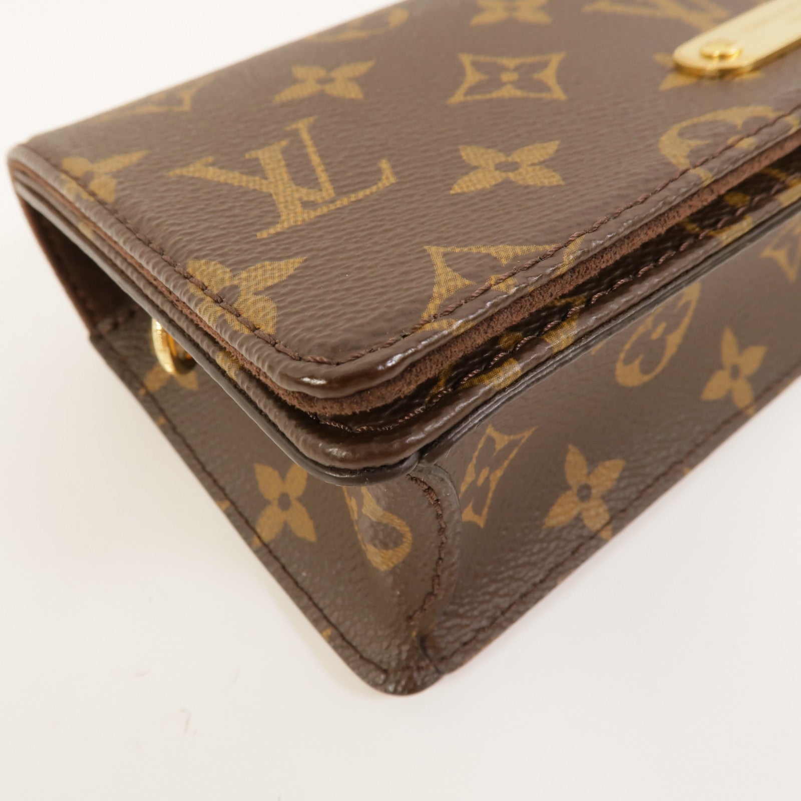 LOUIS VUITTON Monogram Wallet On Chain Lily金扣鏈帶肩背袋