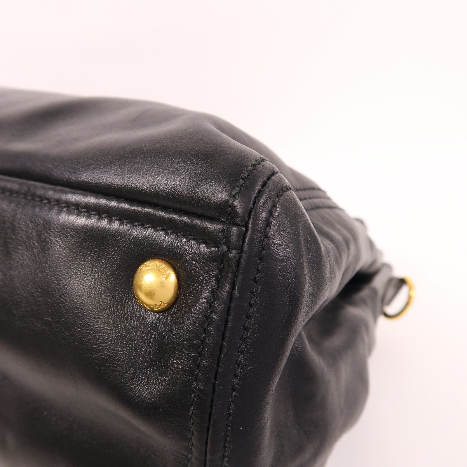 PRADA 牛皮皮革2 Way Shoulder金扣手挽肩背兩用袋