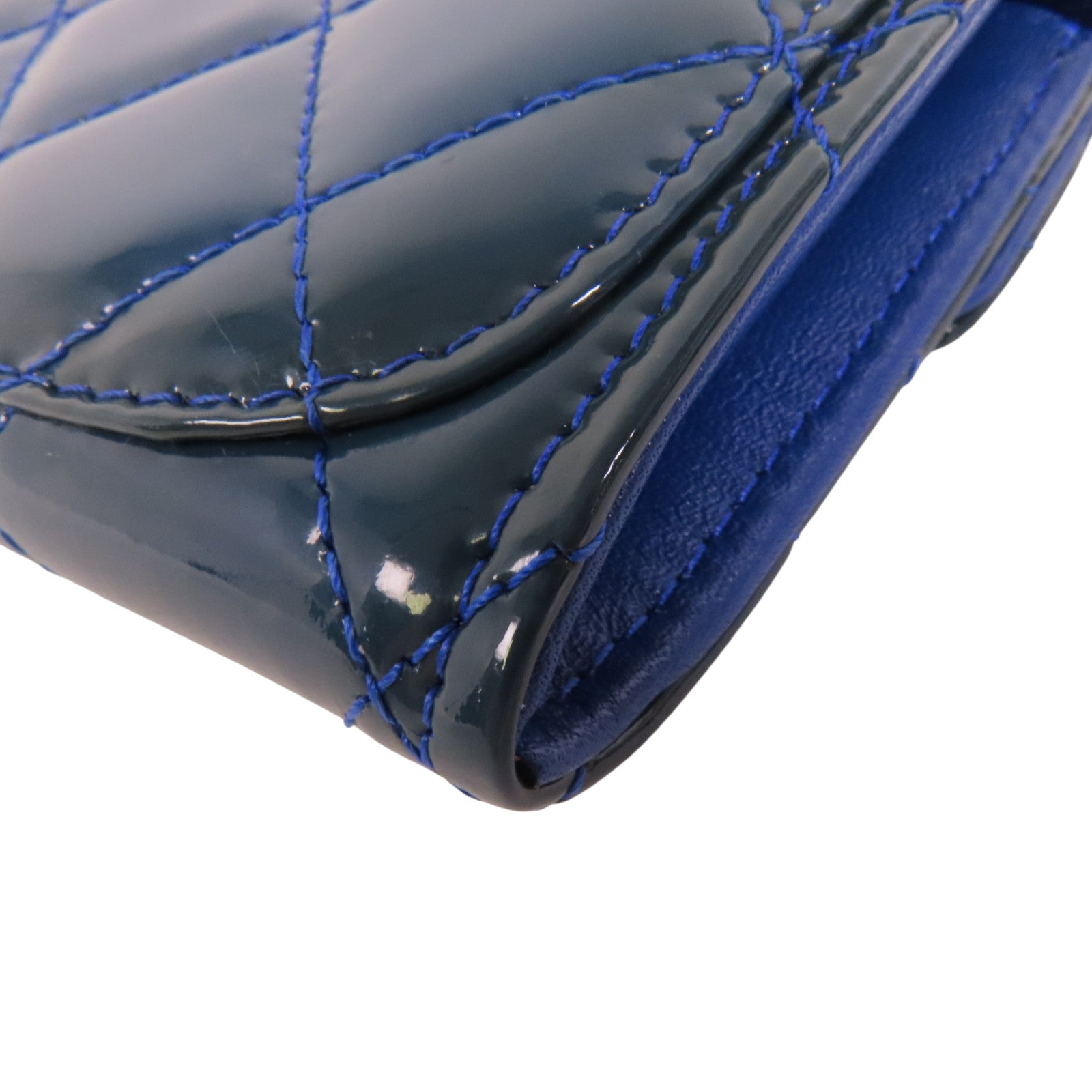 CHANEL 漆皮皮革Coin Case銀扣零錢包