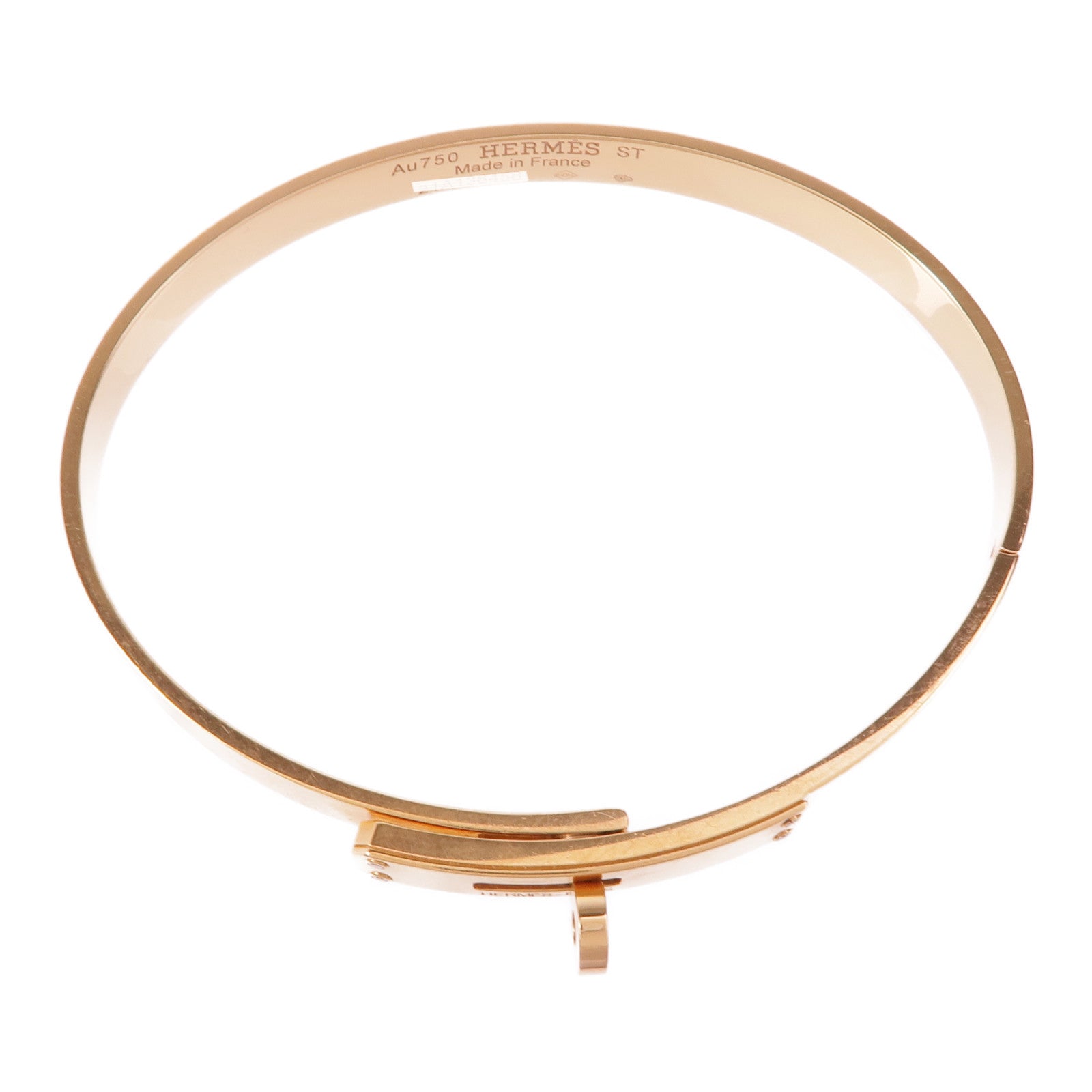 HERMES 18K玫瑰金Kelly Bracelet手鐲