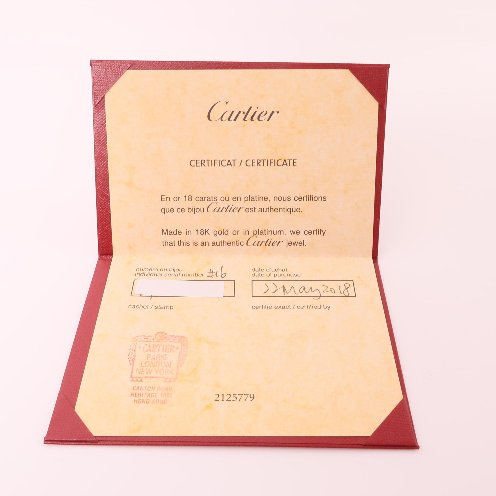 CARTIER 18K玫瑰金Love Bracelet Small Model鑽石手鐲