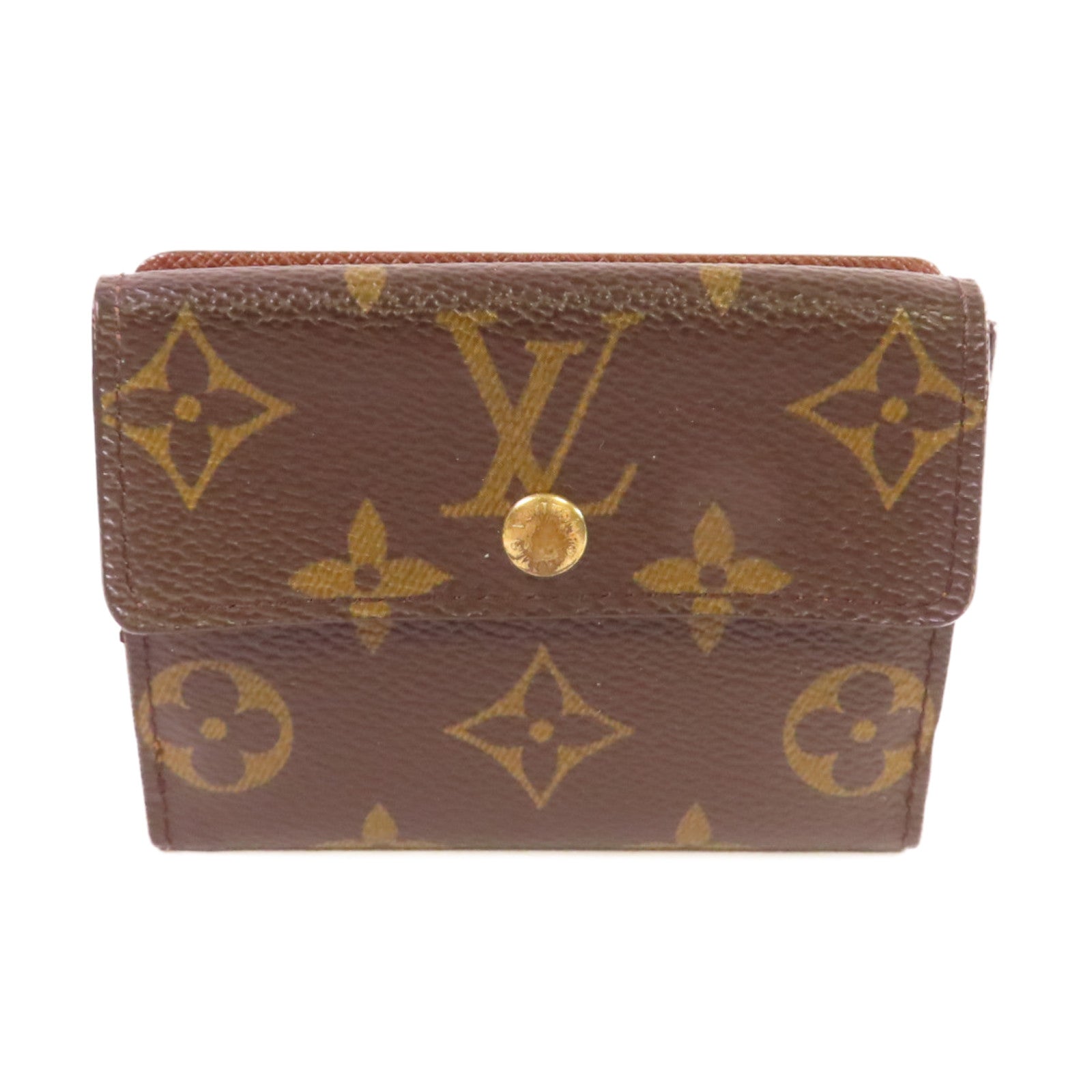 LOUIS VUITTON 【激減優惠】Monogram Card Case金扣零錢卡套啡色
